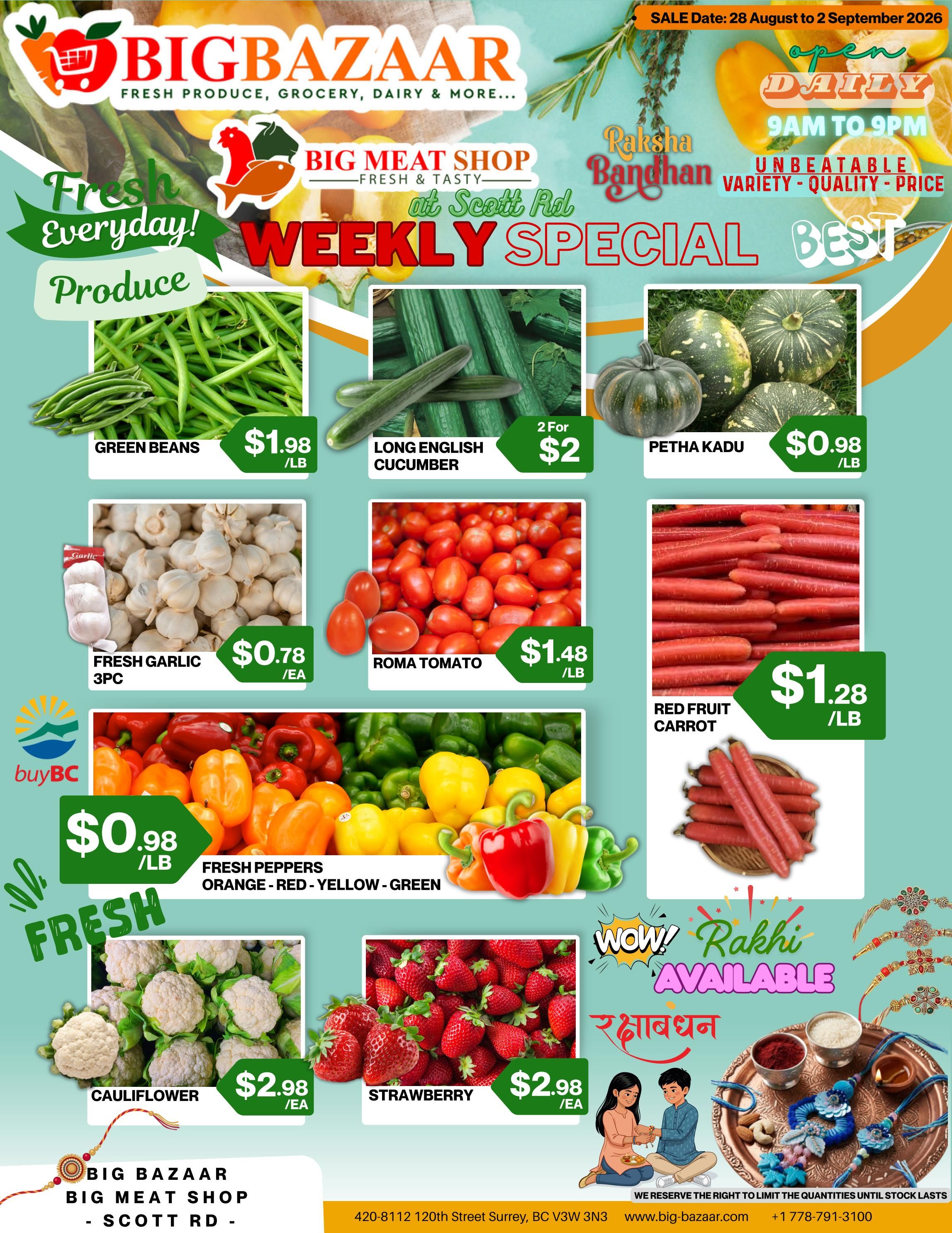 Big Bazaar Canada Flyer August 28 to September 2