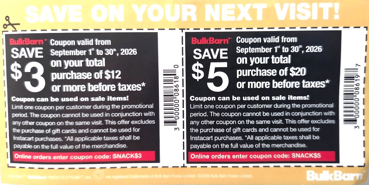 Bulk Barn Canada Coupon: Valid until September 30