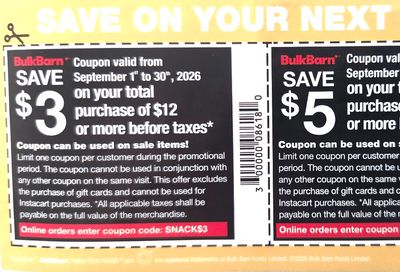 Bulk Barn Canada Coupon: Valid until September 30