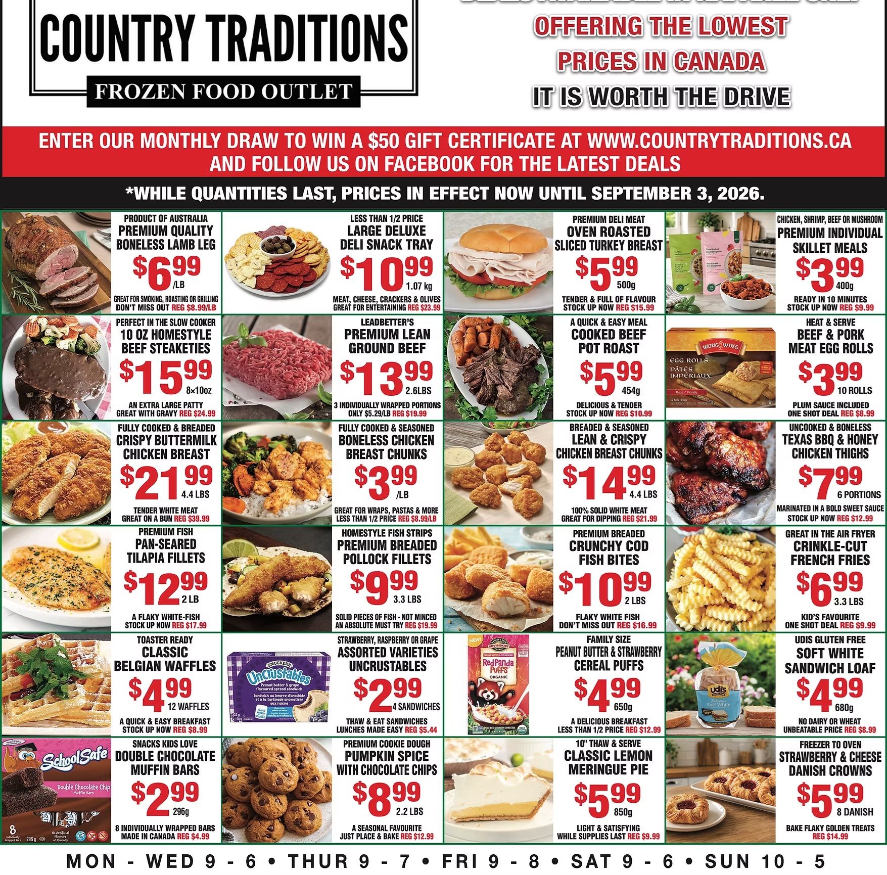Country Traditions Flyer August 27 to September 3