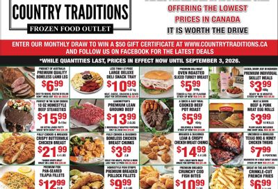 Country Traditions Flyer August 27 to September 3