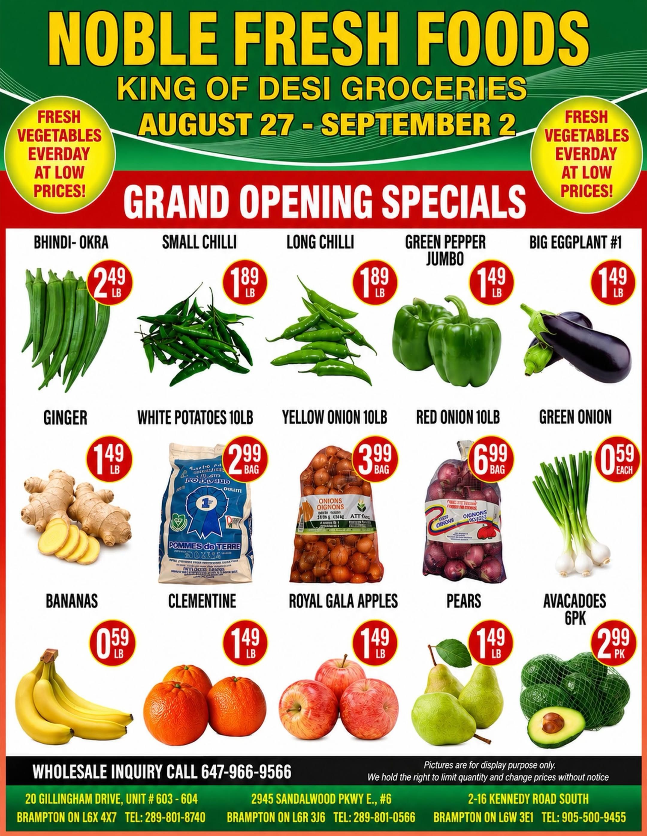 Noble Fresh Foods Flyer August 27 to September 2