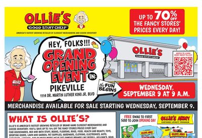 Ollie's Bargain Outlet (Cornettsville Area, KY) Weekly Ad September 9 - 28, 2026