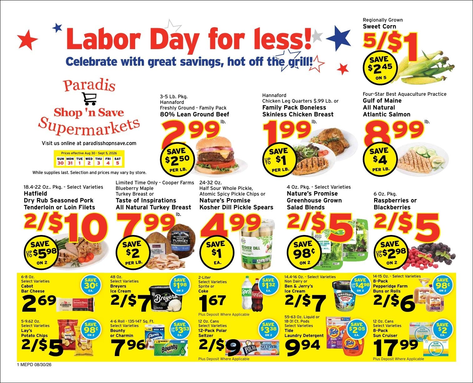 Paradis Shop'n Save Weekly Ad August 30 - September 5, 2026