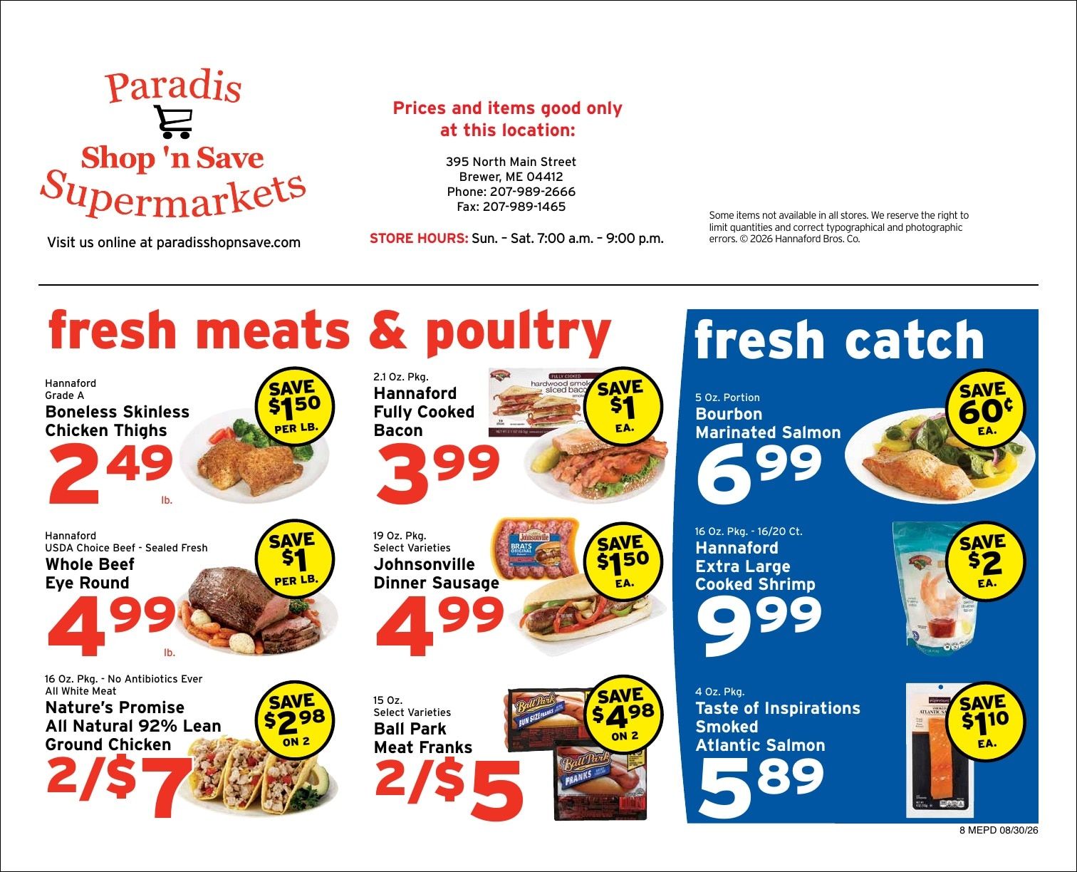 Paradis Shop'n Save Weekly Ad August 30 - September 5, 2026