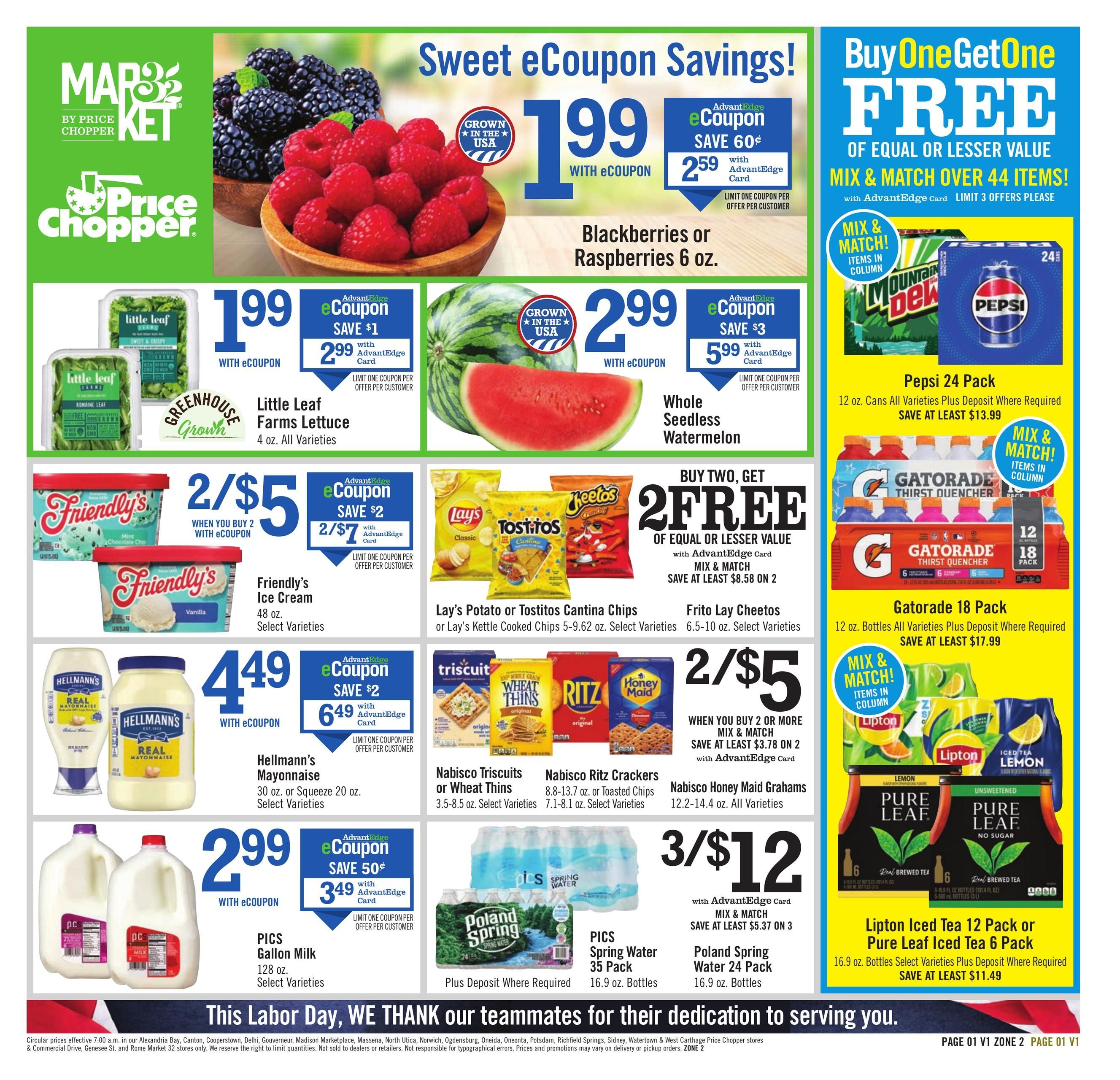 Price Chopper (NY) Weekly Ad August 30 - September 5, 2026