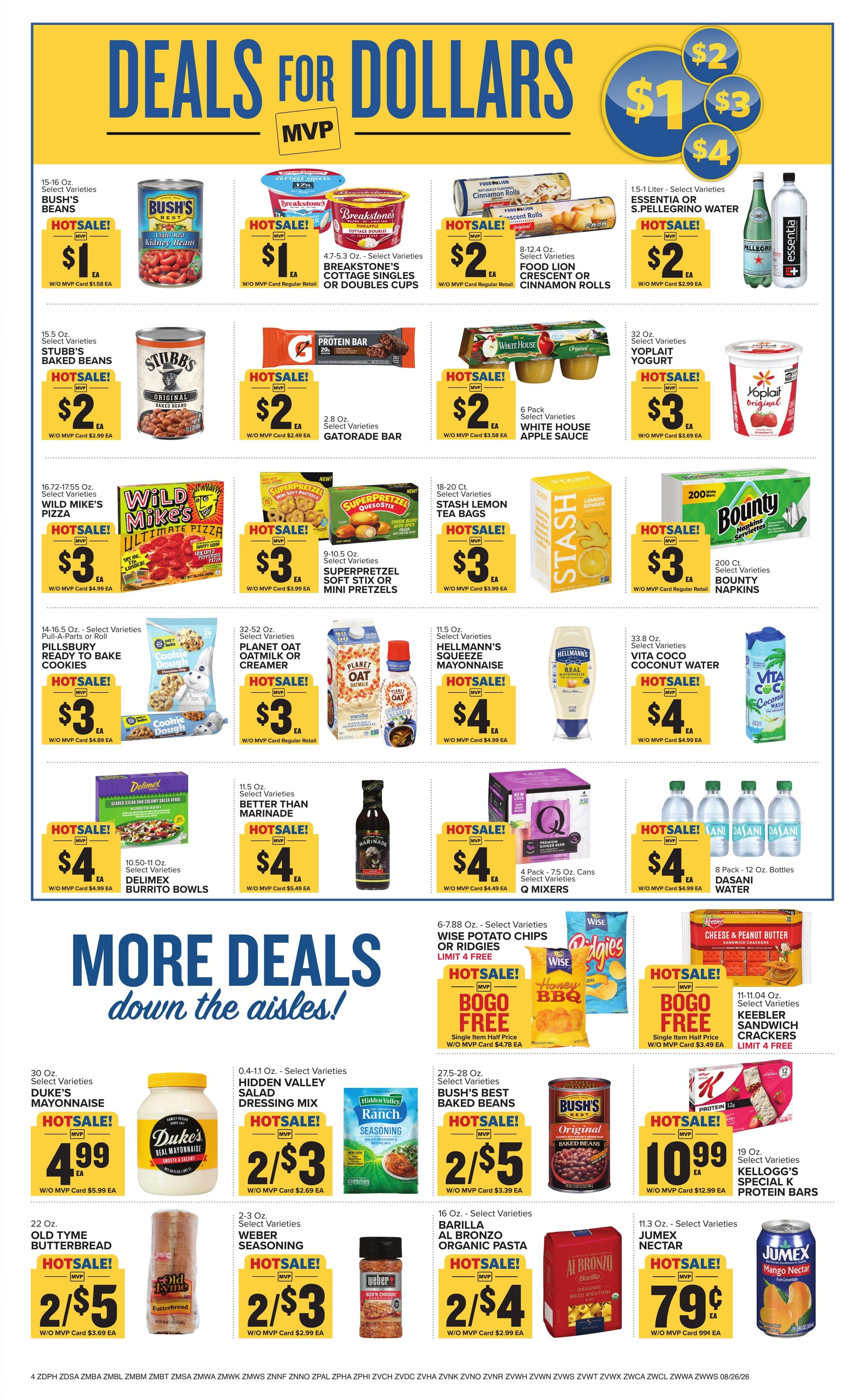 Food Lion (Culpeper–Remington Area, VA) Weekly Ad August 26 - September 1, 2026