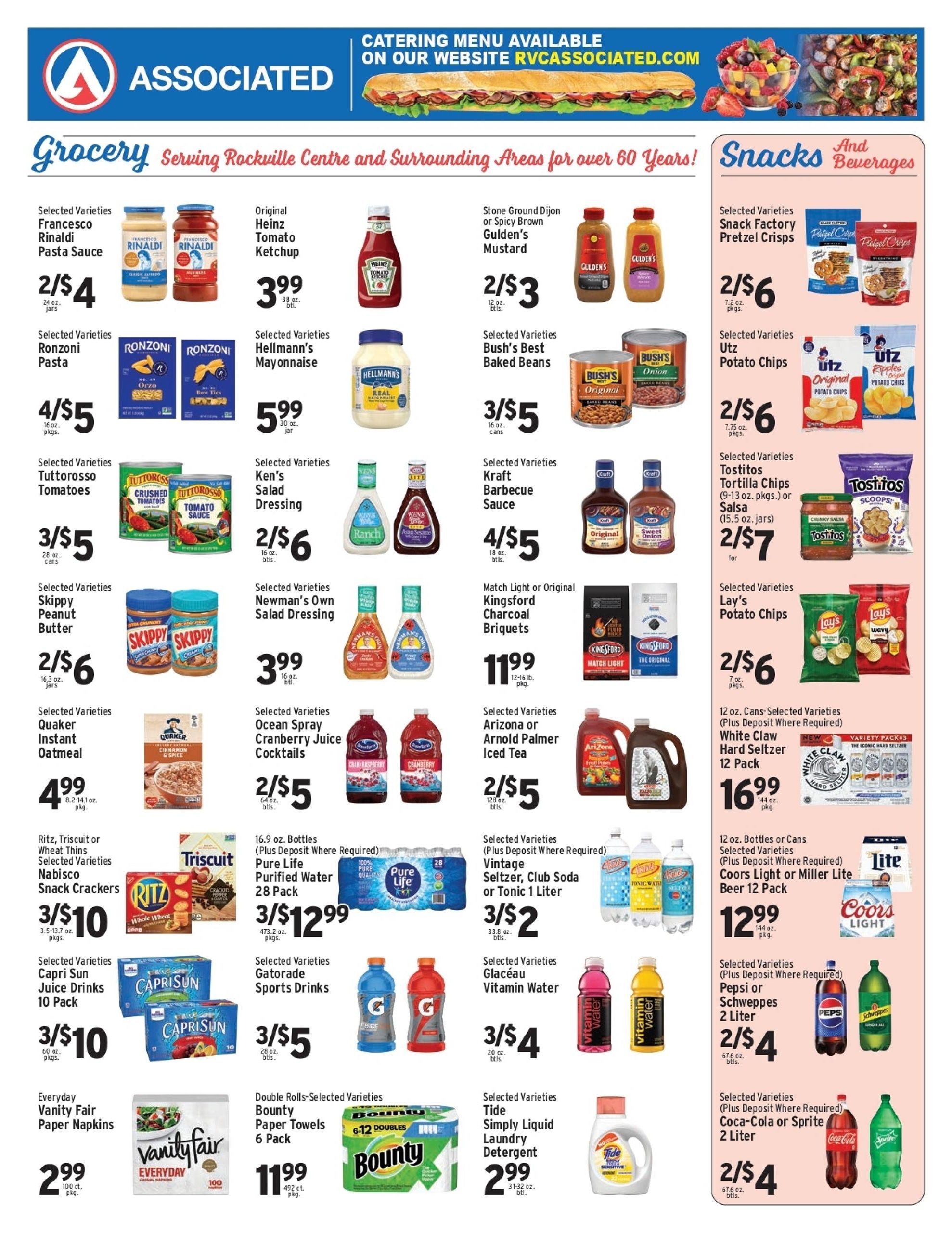 Associated Supermarkets (Carle Place Area, NY) Weekly Ad August 28 - September 3, 2026