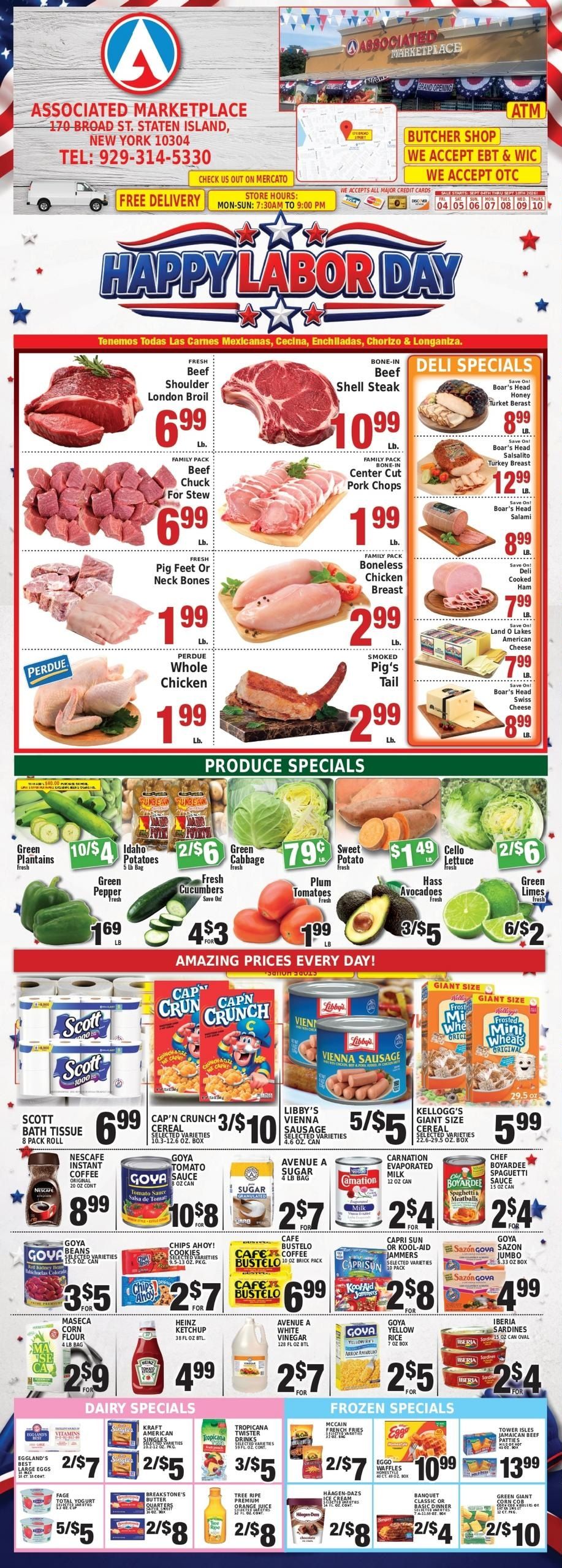 Associated Supermarkets (Elizabeth-Newark Area, NJ) Weekly Ad August 28 - September 3, 2026
