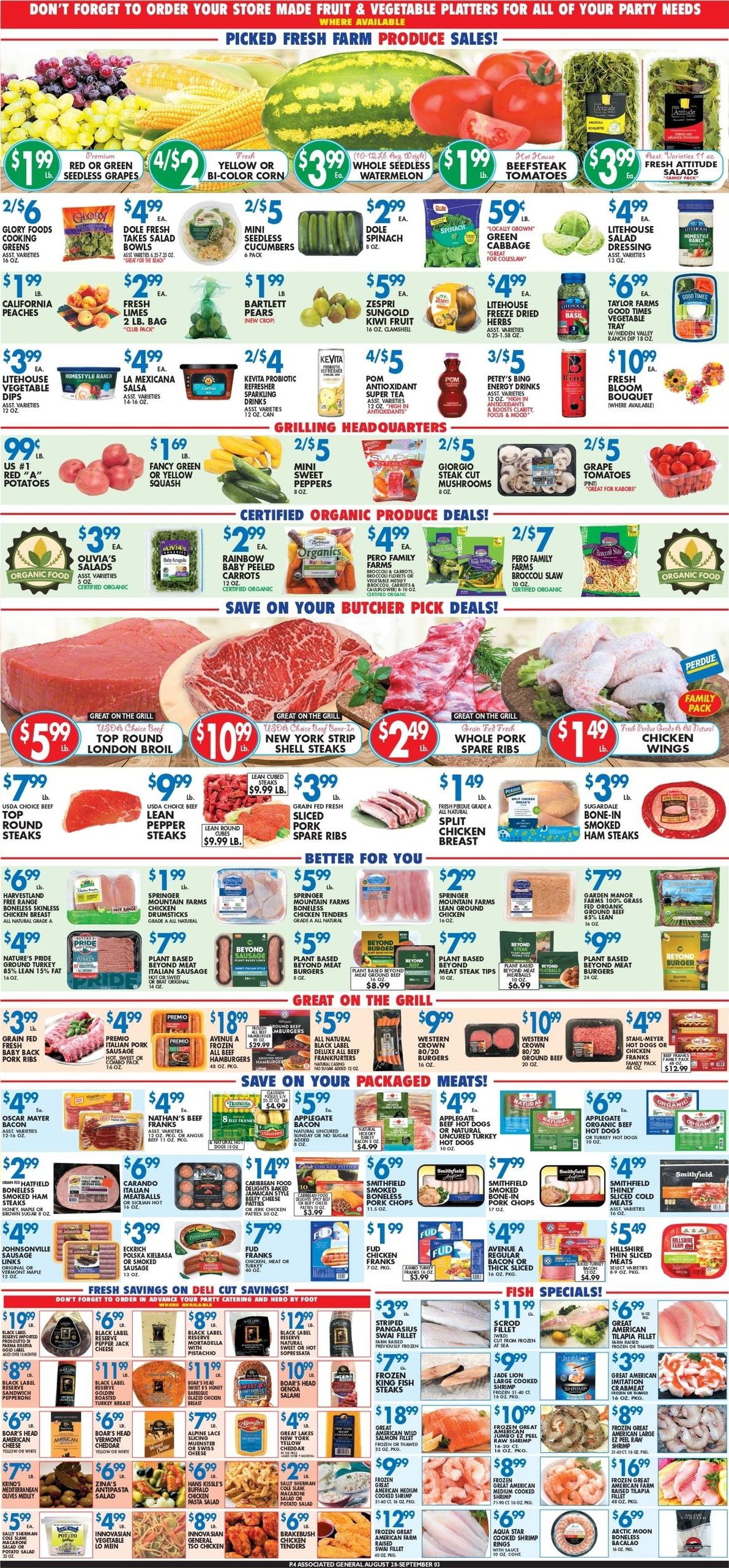 Associated Supermarkets (Haddonfield Area, NJ) Weekly Ad August 28 - September 3, 2026
