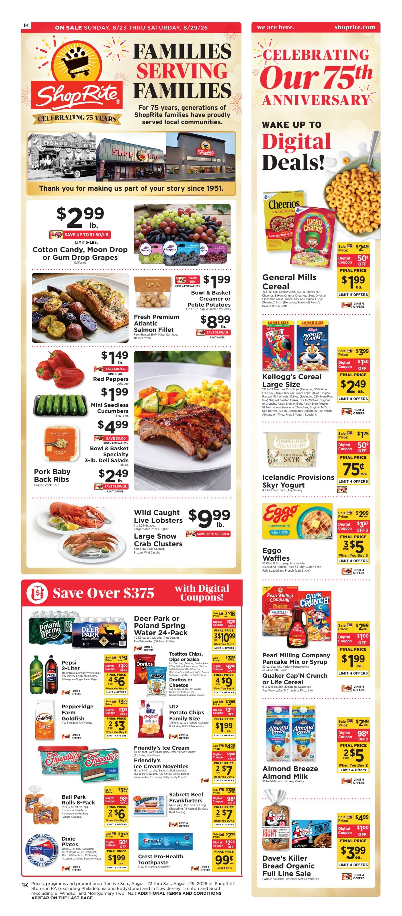 ShopRite (949 Beards Hill Rd, Aberdeen, MD) Weekly Ad August 28 - September 3, 2026