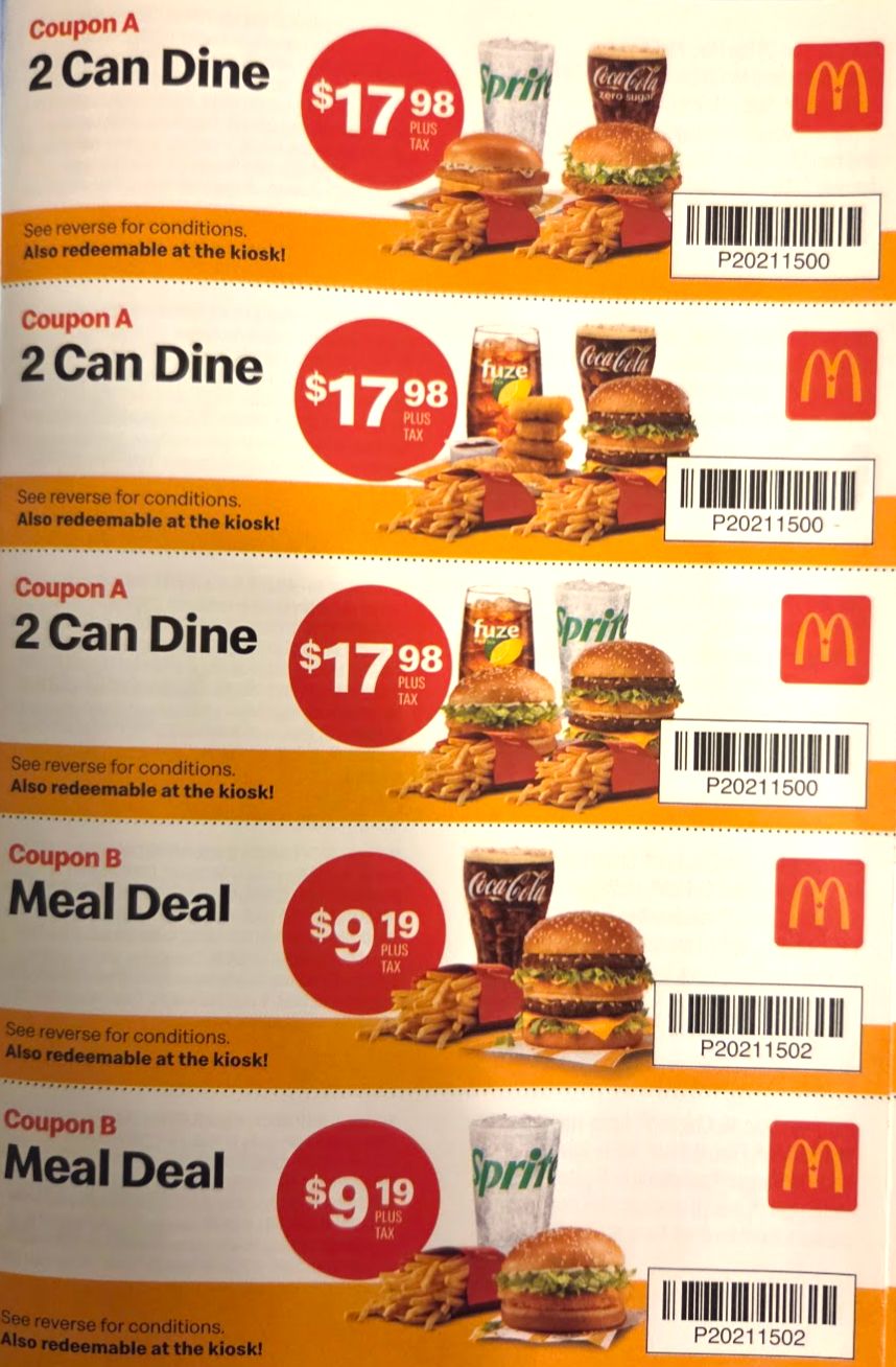 McDonald's Canada Coupons: September 1 to 28