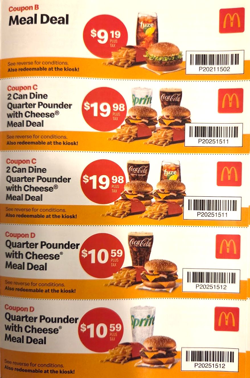 McDonald's Canada Coupons: September 1 to 28