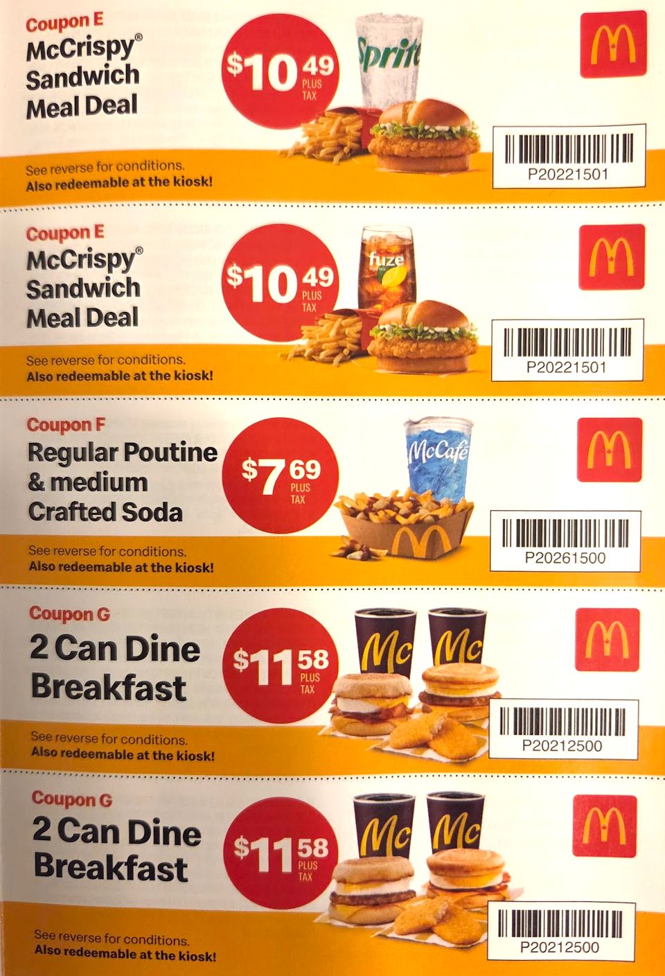 McDonald's Canada Coupons: September 1 to 28