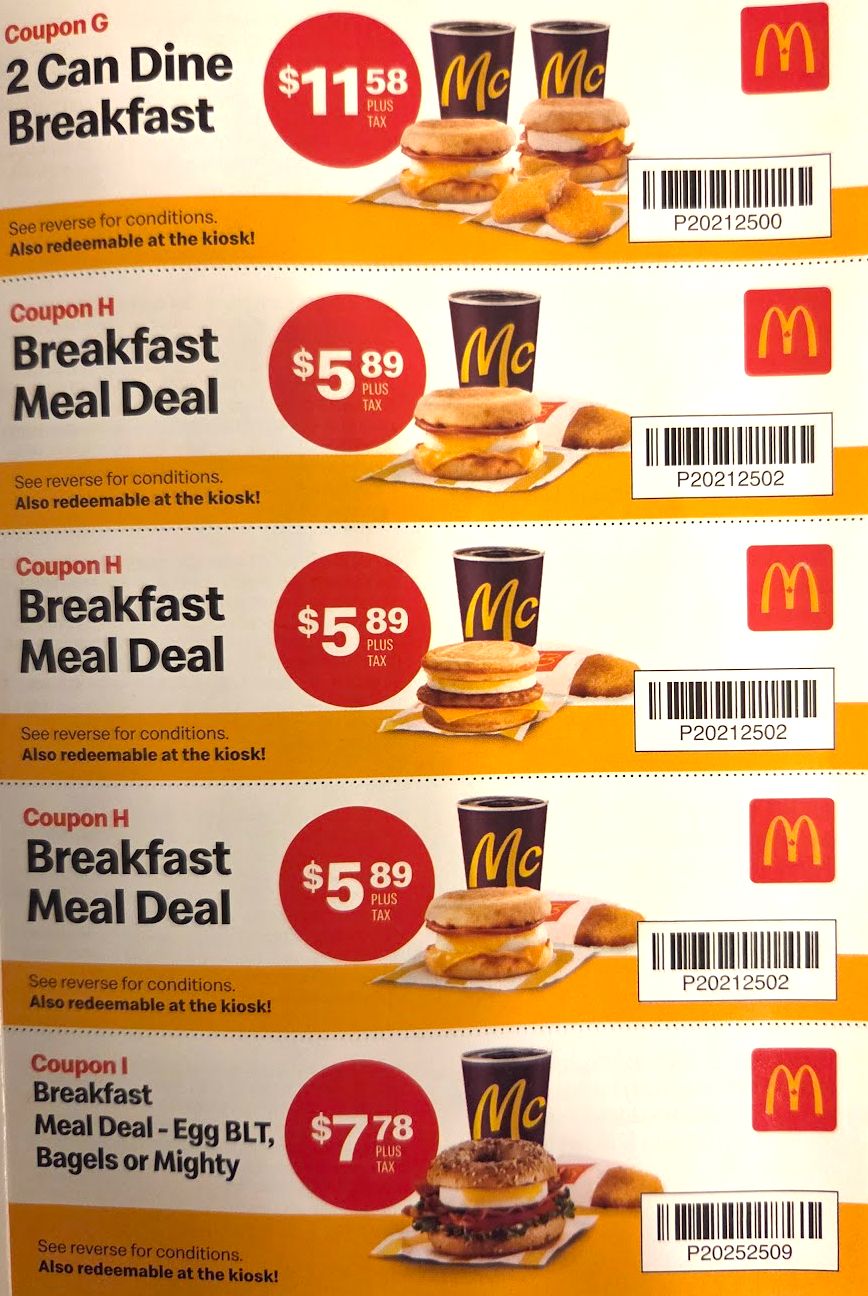 McDonald's Canada Coupons: September 1 to 28