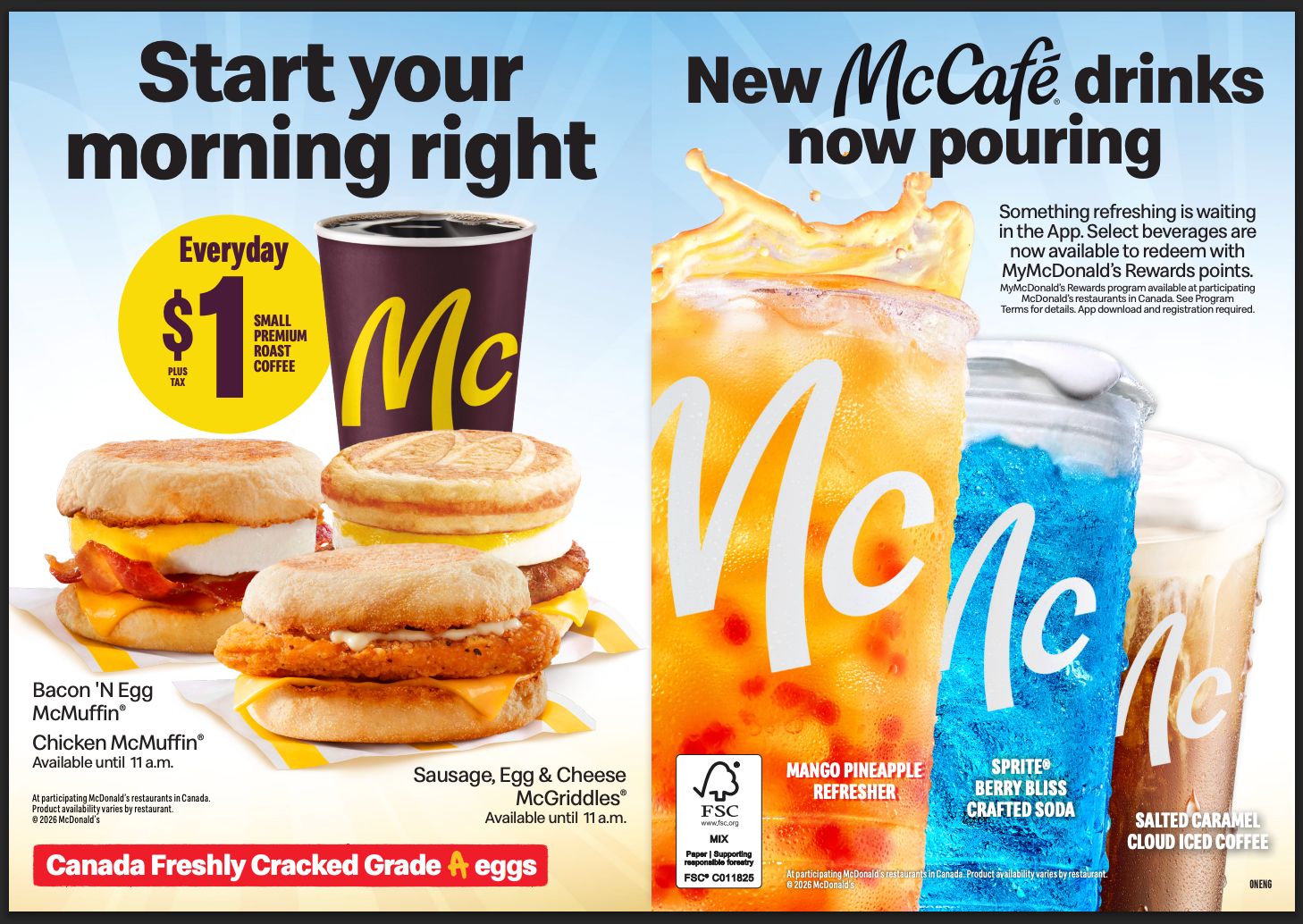 McDonald's Canada Coupons: September 1 to 28