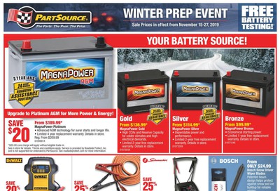 PartSource Flyer November 15 to 27