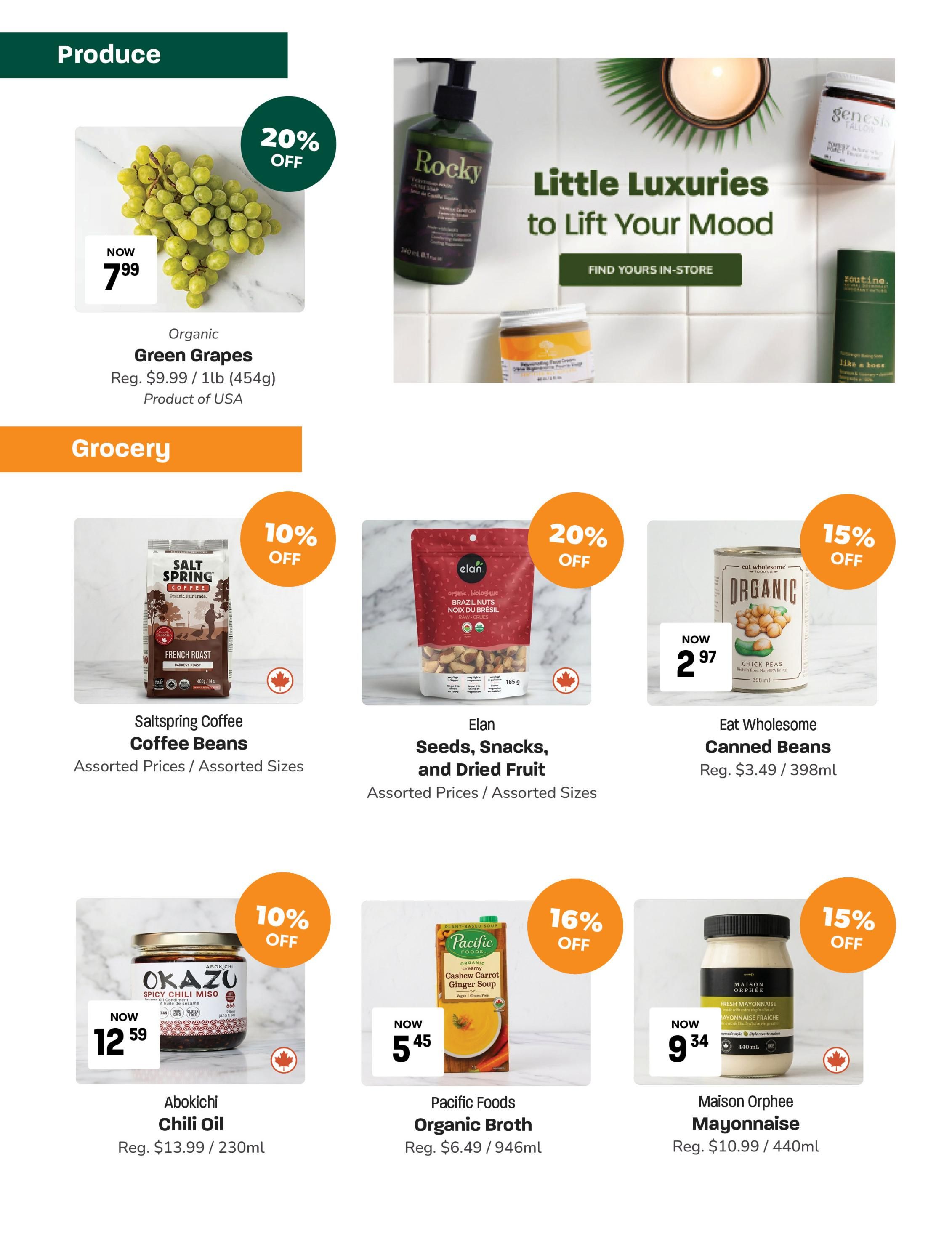 Blush Lane Organic Market Flyer August 30 to September 12