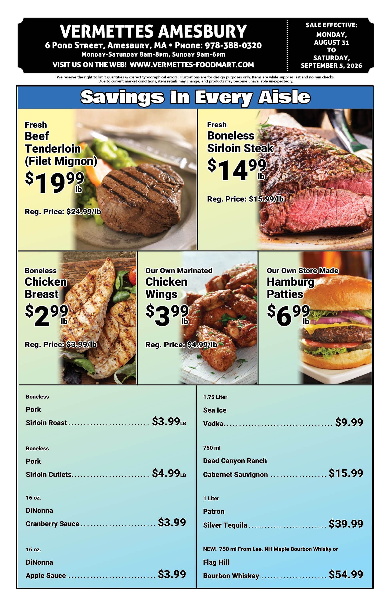 Vermette's Market Weekly Ad August 31 - September 5, 2026