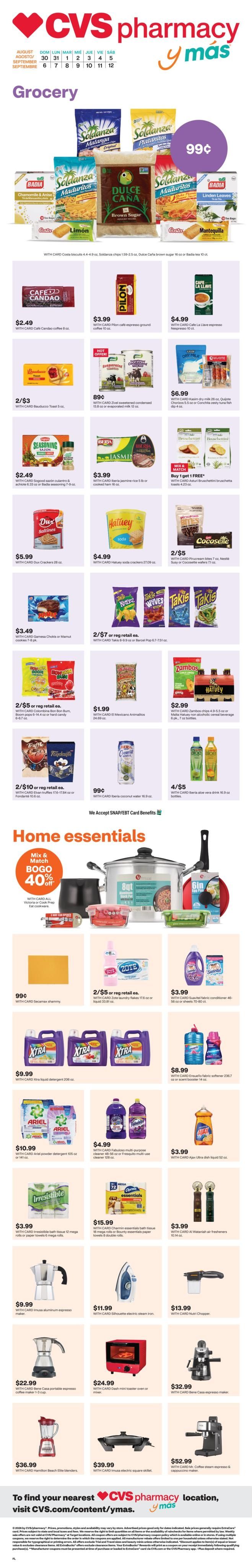 CVS Pharmacy (Boca Raton Area, FL) y más Weekly Ad August 30 - September 12, 2026