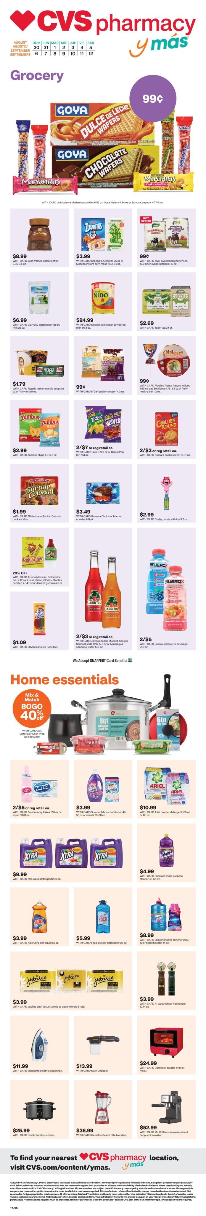 CVS Pharmacy (Edmond Area, OK) y más Weekly Ad August 30 - September 12, 2026