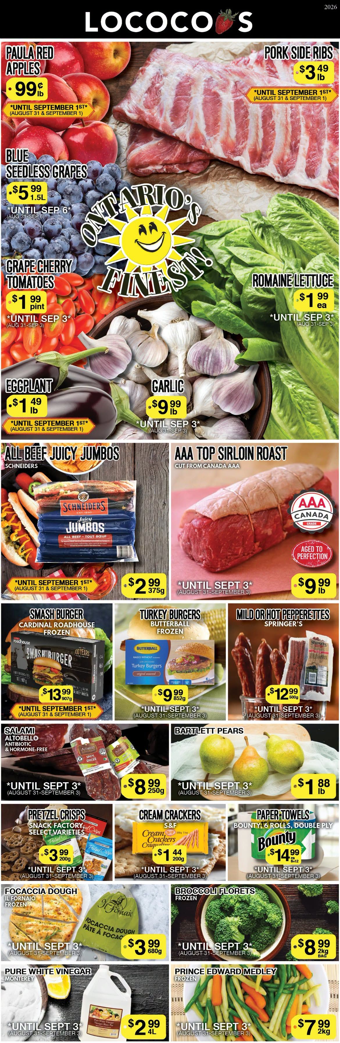 Lococo's Flyer August 31 to September 3