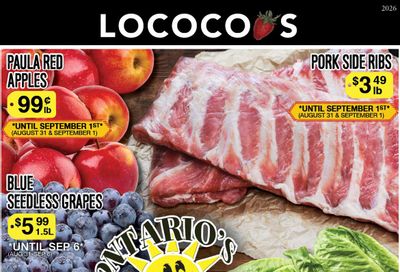 Lococo's Flyer August 31 to September 3