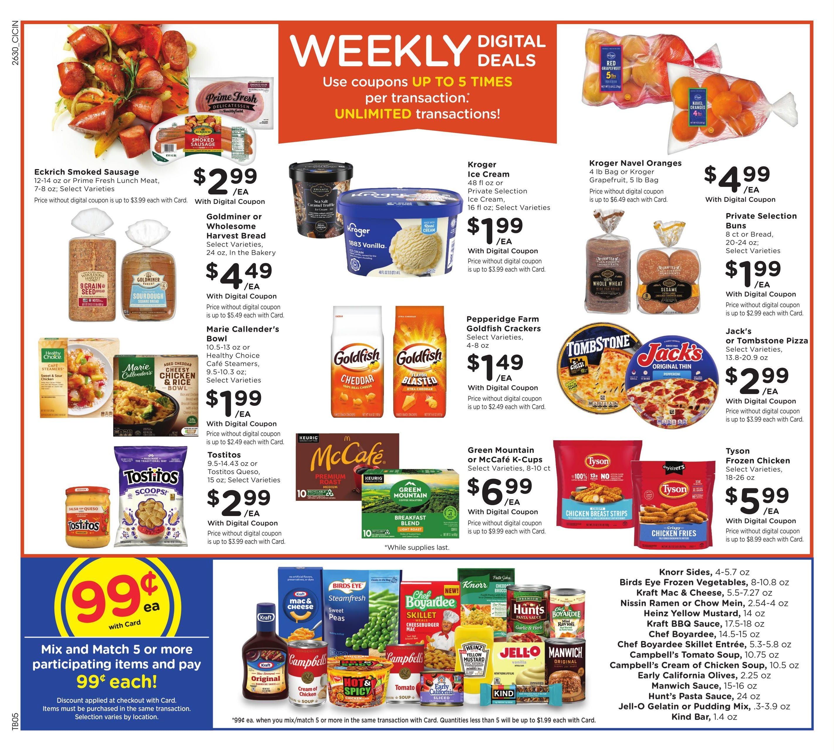 Kroger (Hamilton–Ross Area, OH) Weekly Ad August 26 - September 1, 2026