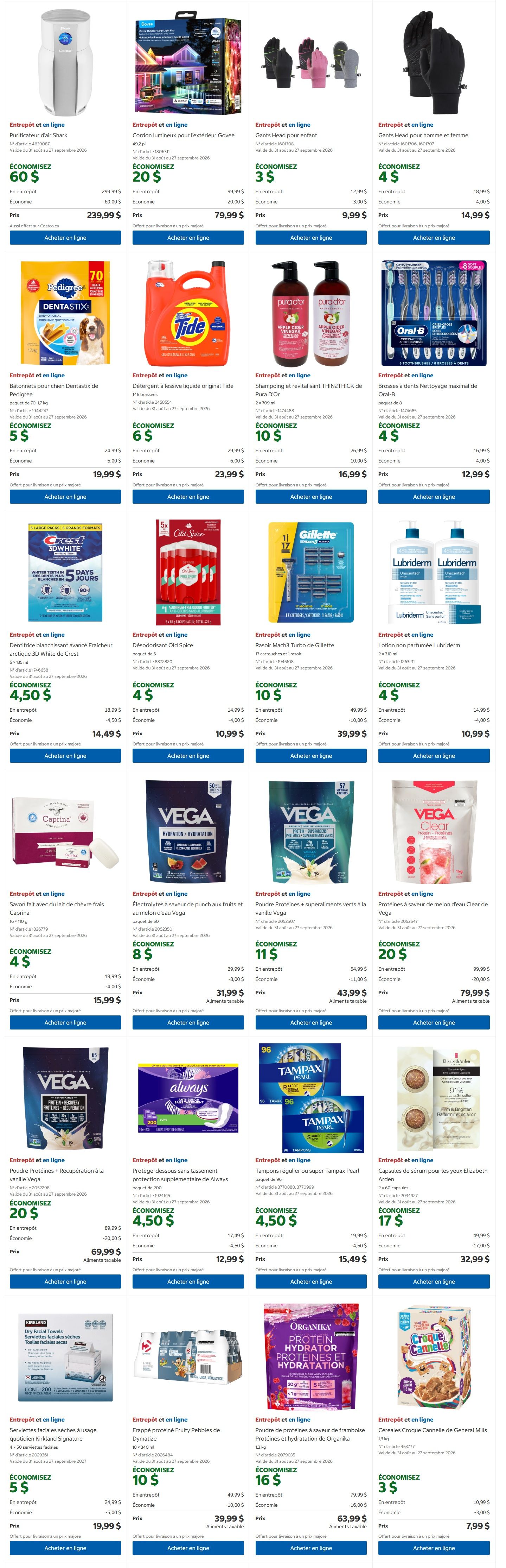 Costco (QC) Warehouse Offers August 31 to September 13