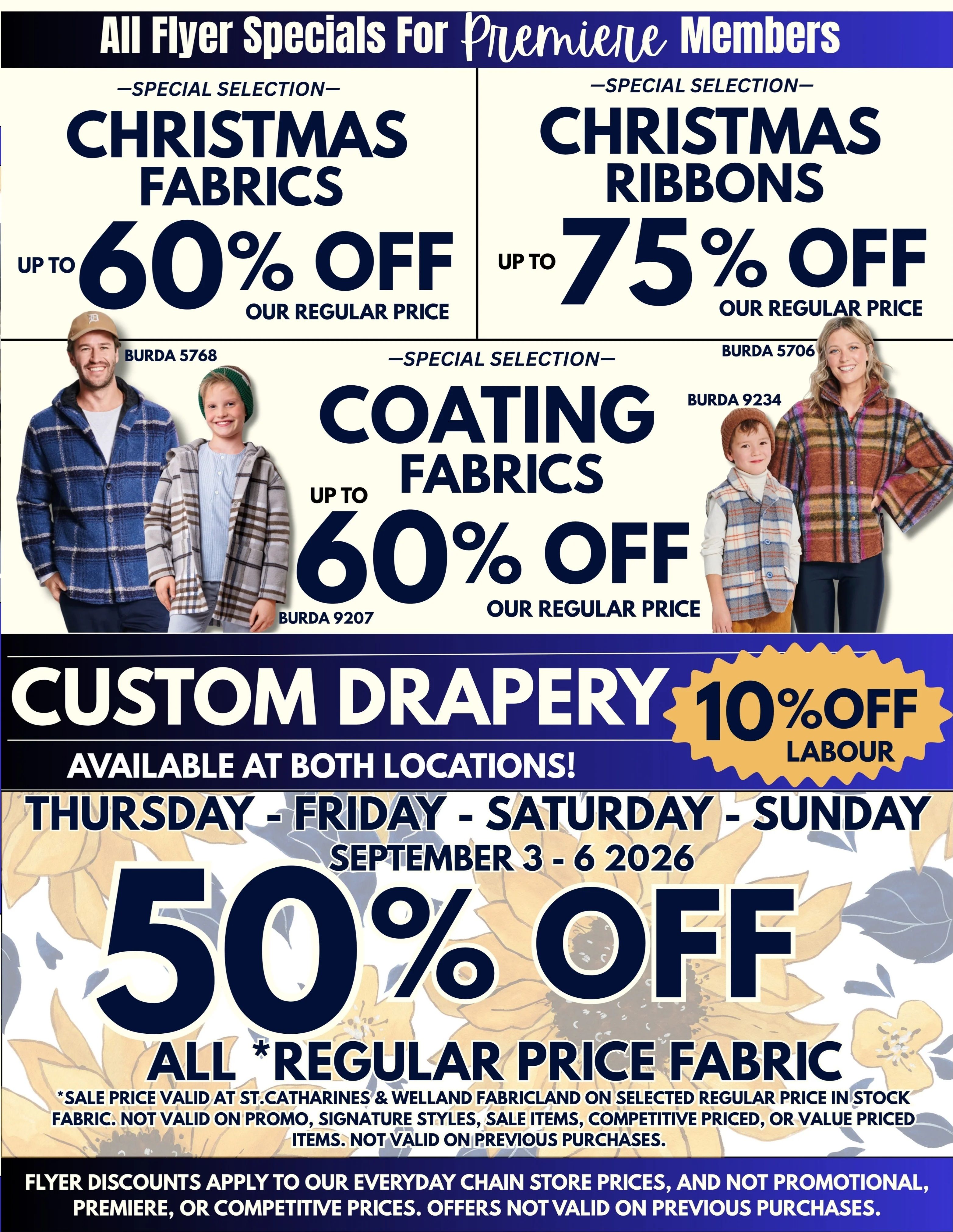 Fabricland (St. Catharines, Welland) Flyer August 31 to September 20