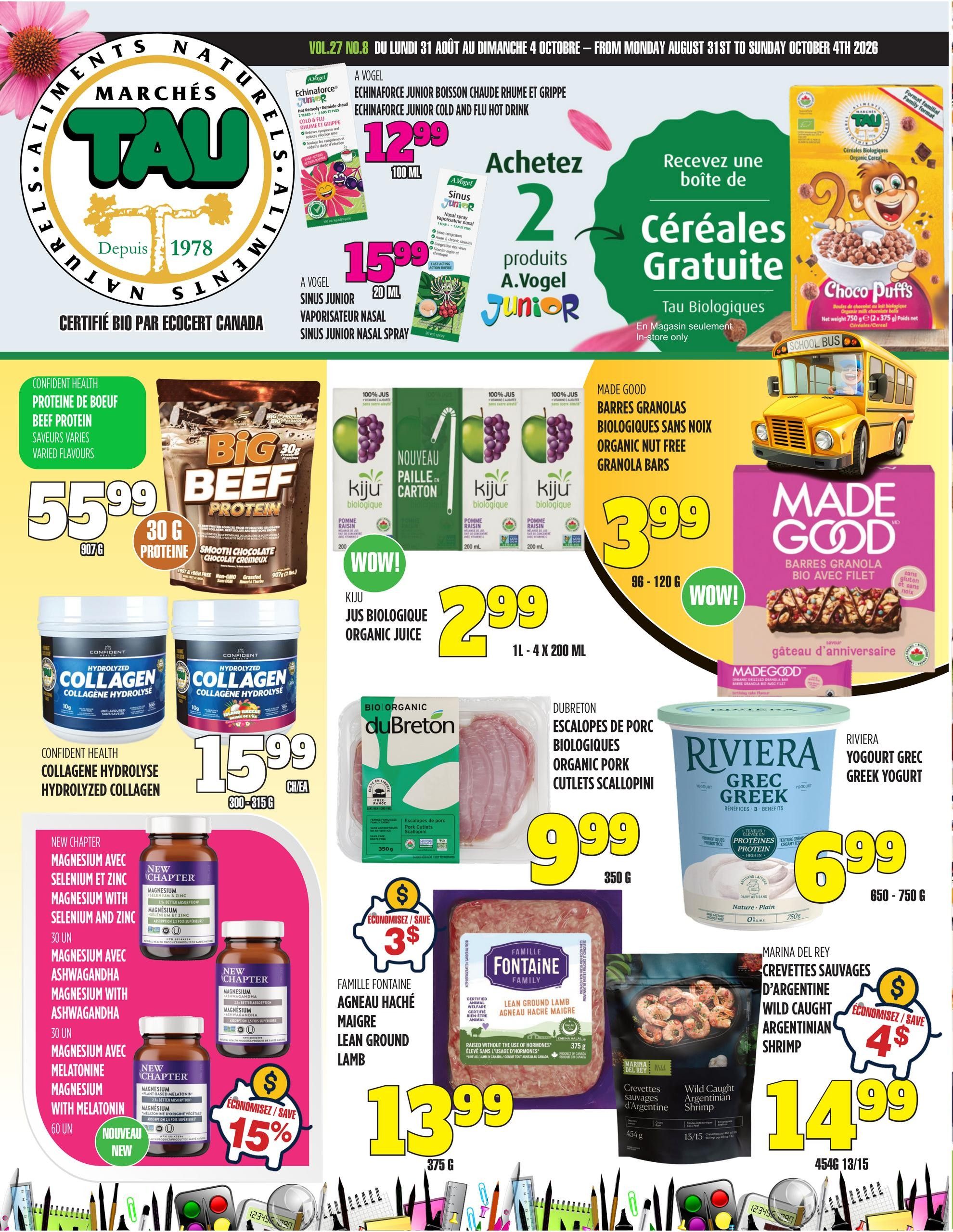 Marches Tau Flyer August 31 to October 4