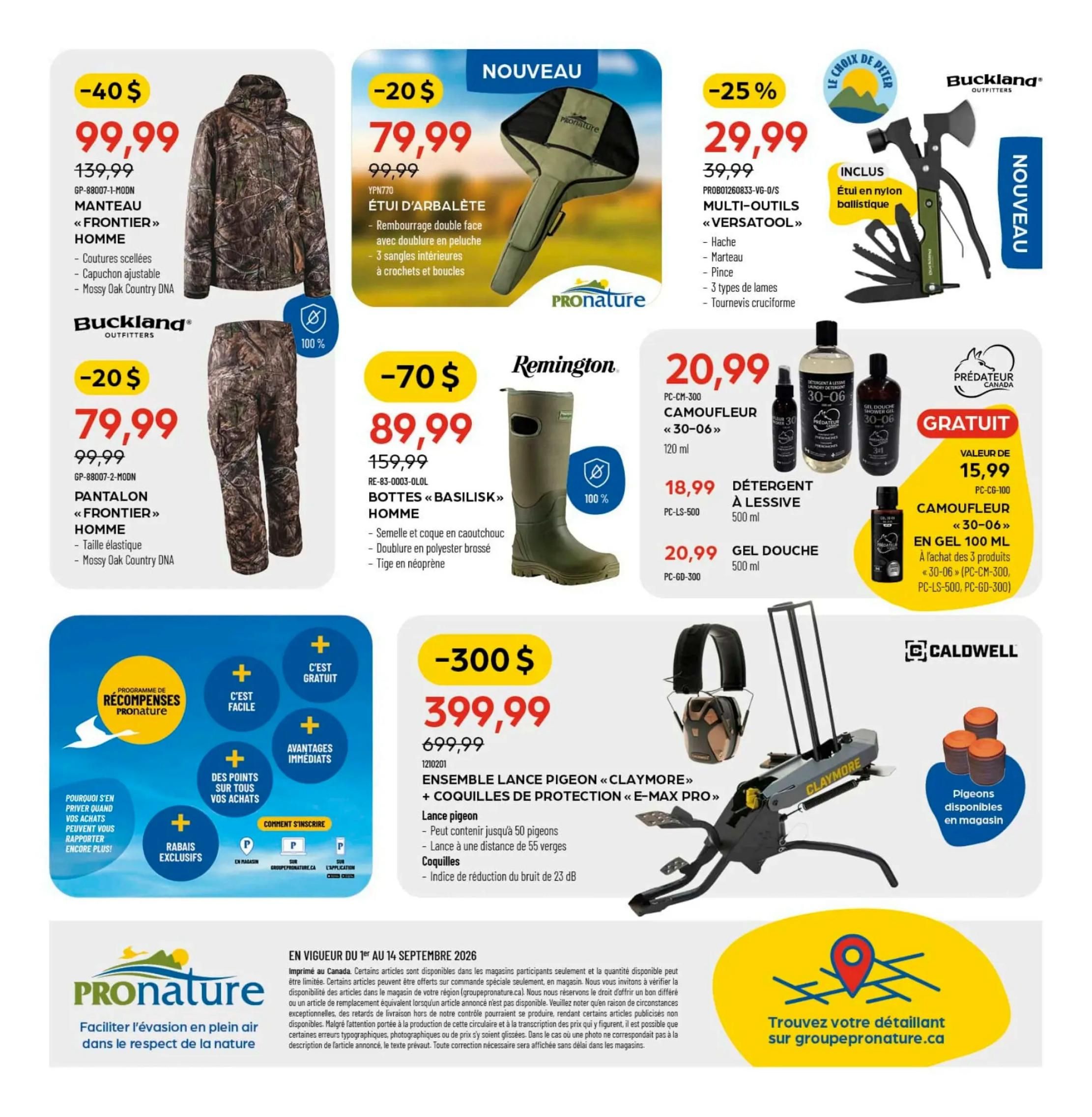 Pronature Flyer September 1 to 14