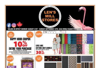 Len's Mill Stores Flyer August 31 to September 13