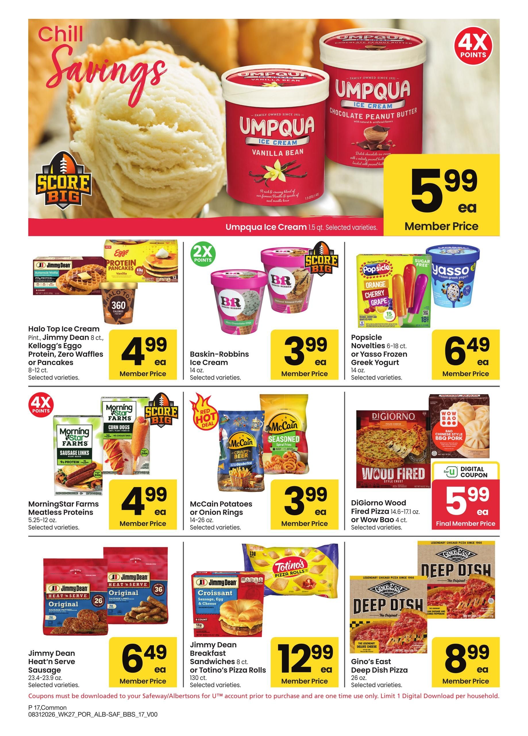 Albertsons (OR, WA) Big Book of Savings Weekly Ad August 31 - October 4, 2026
