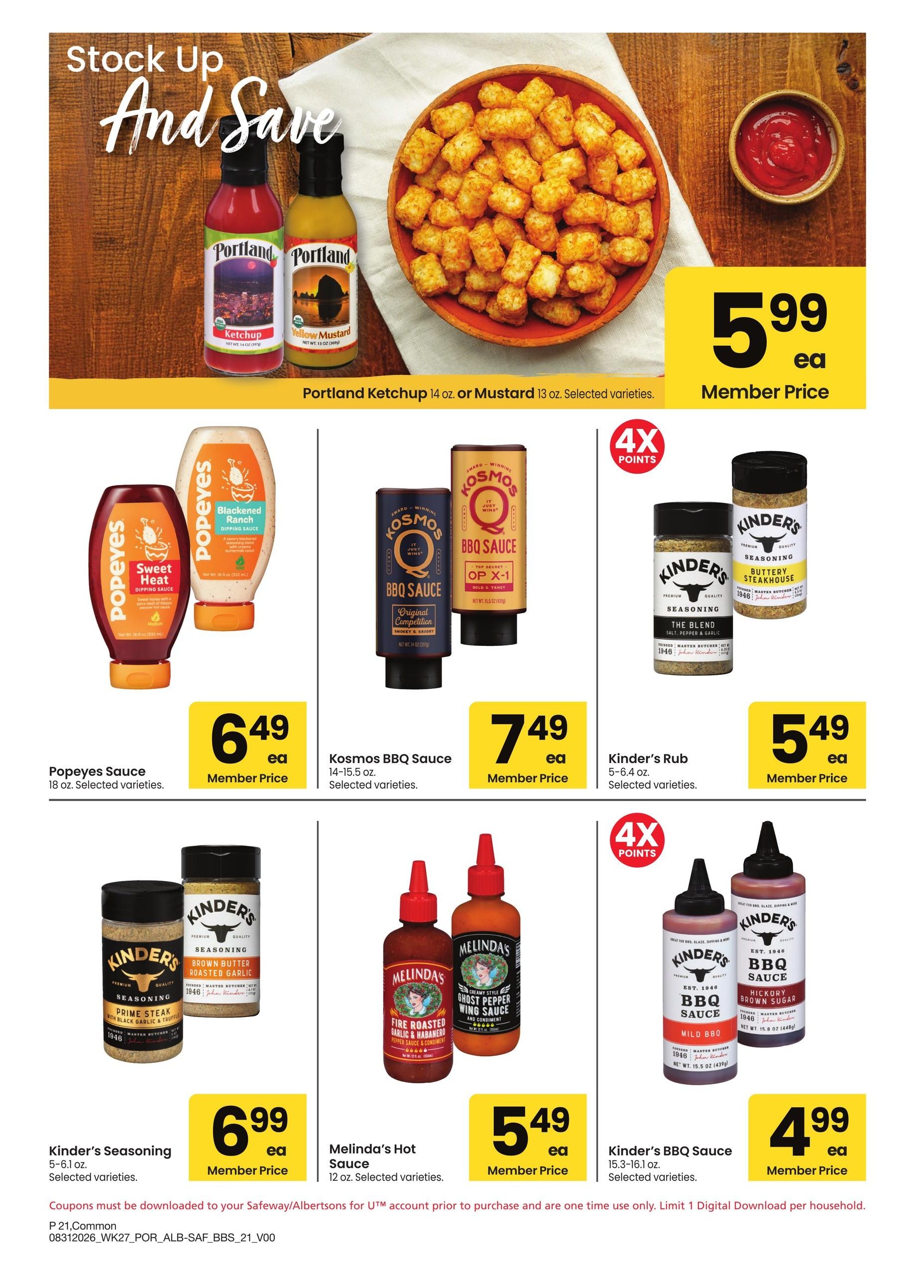 Albertsons (OR, WA) Big Book of Savings Weekly Ad August 31 - October 4, 2026