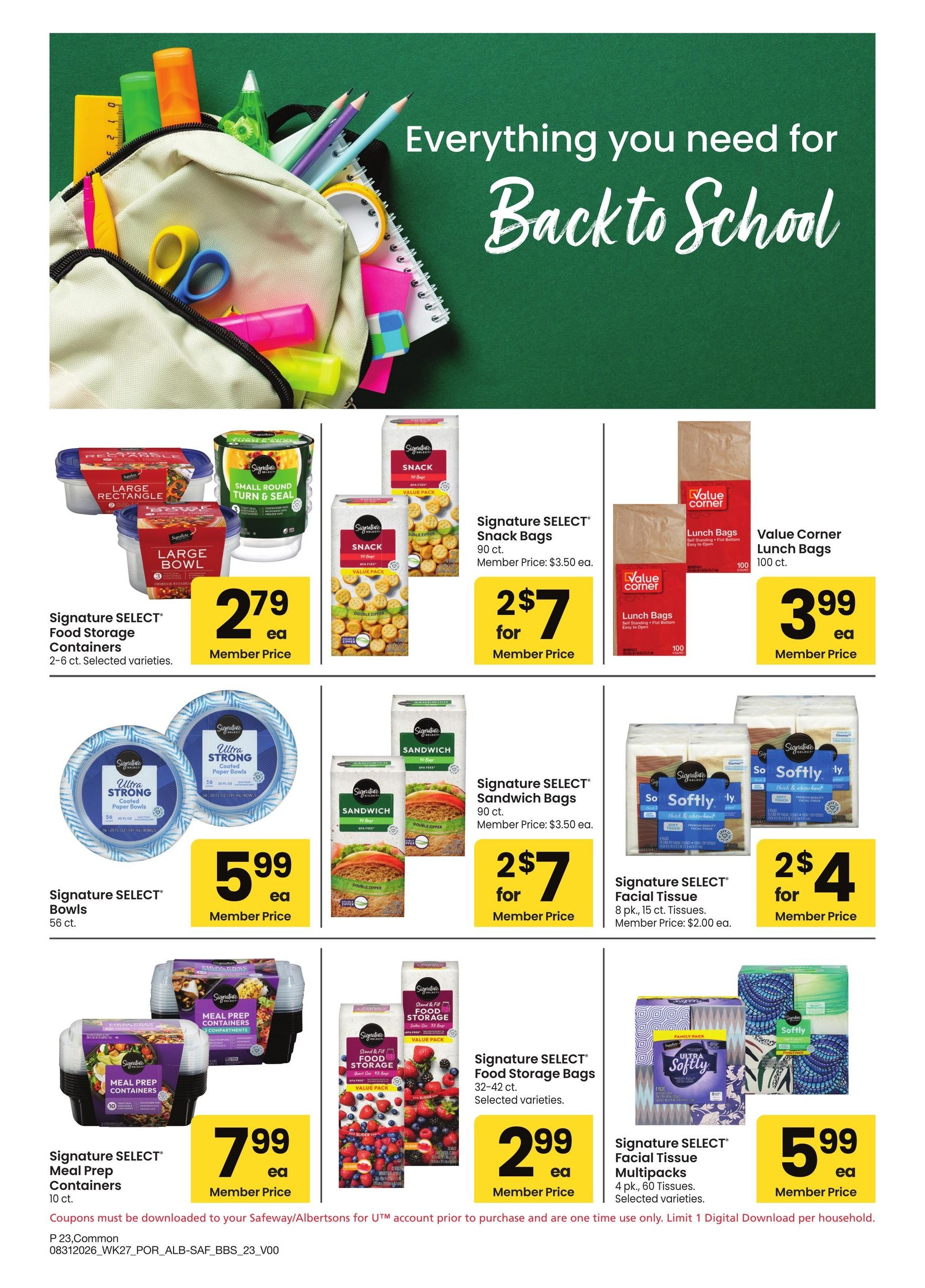 Albertsons (OR, WA) Big Book of Savings Weekly Ad August 31 - October 4, 2026