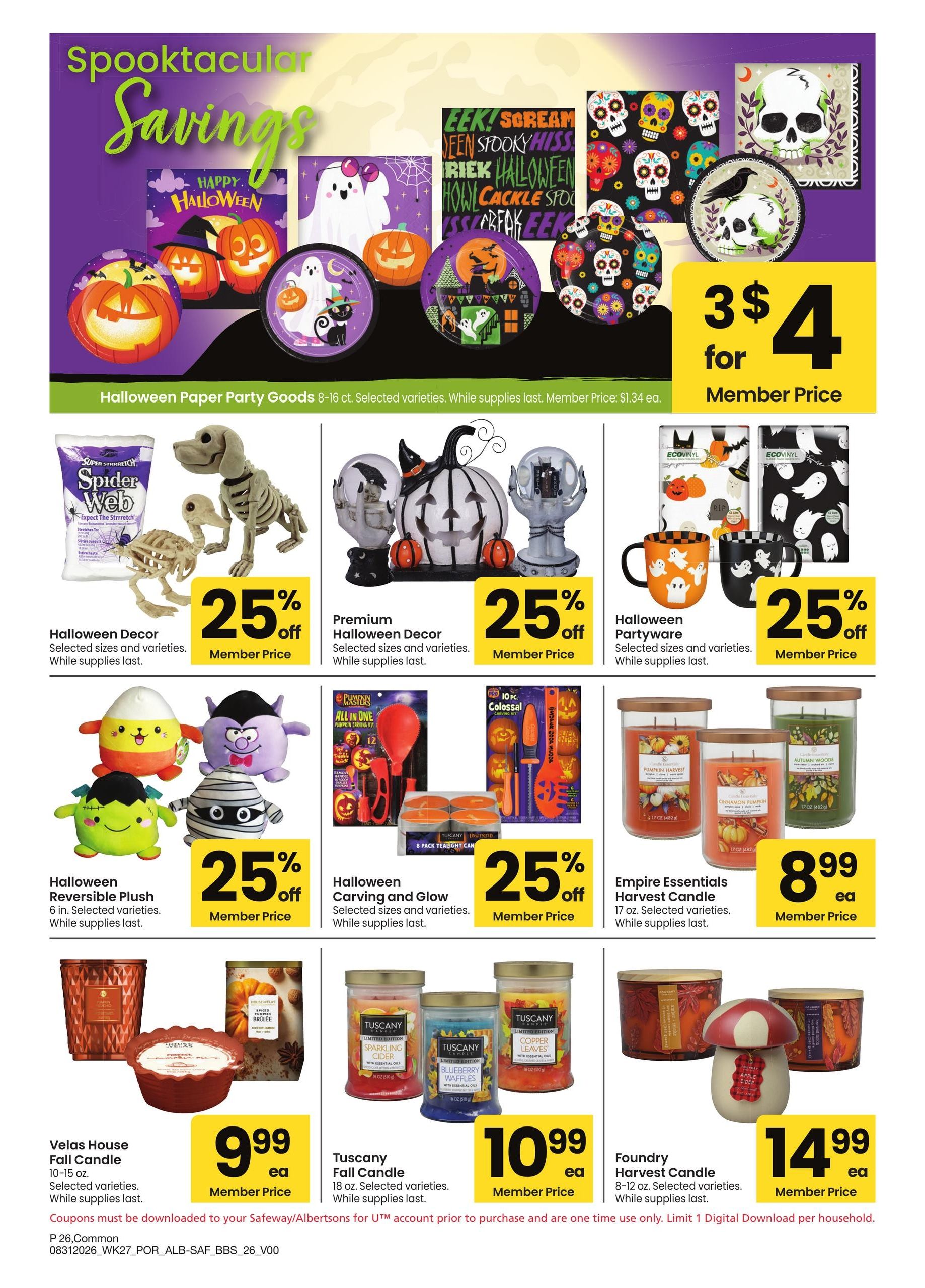 Albertsons (OR, WA) Big Book of Savings Weekly Ad August 31 - October 4, 2026