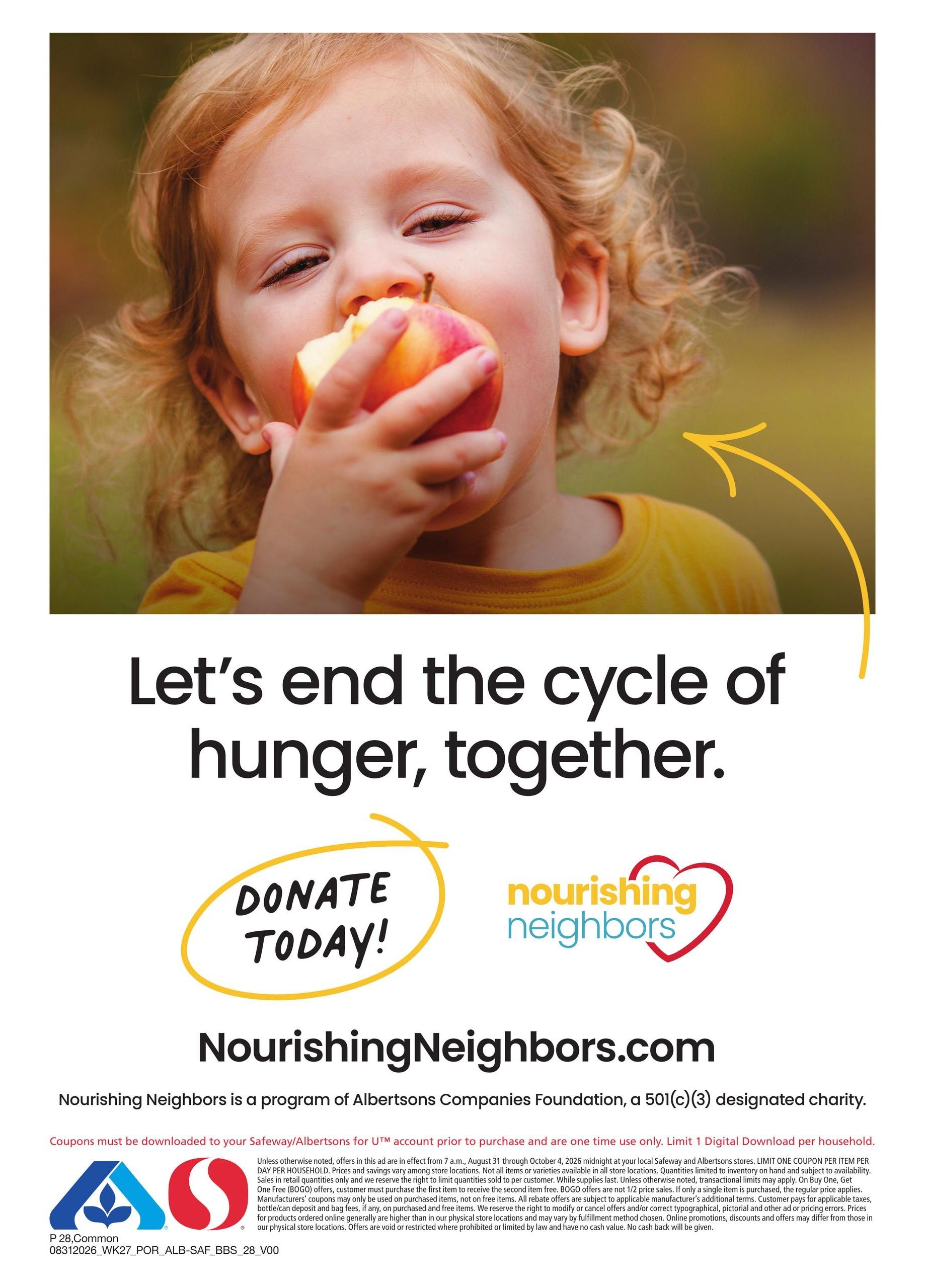 Albertsons (OR, WA) Big Book of Savings Weekly Ad August 31 - October 4, 2026