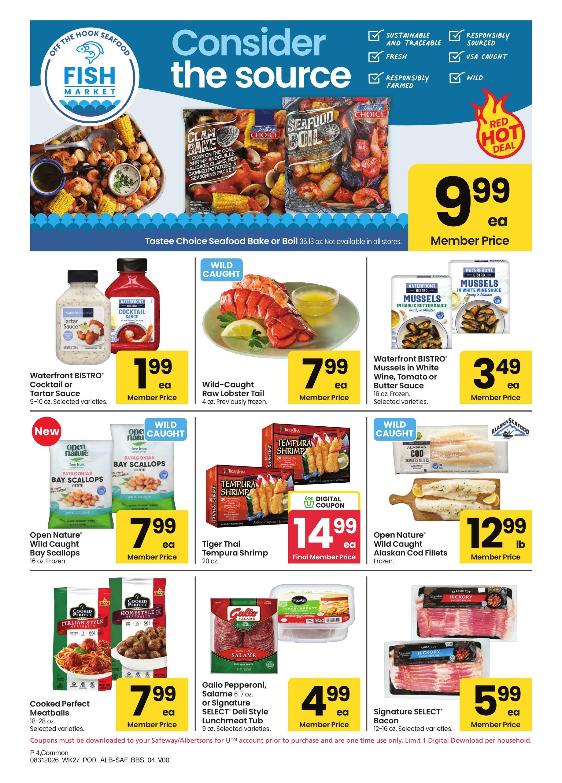 Albertsons (OR, WA) Big Book of Savings Weekly Ad August 31 - October 4, 2026