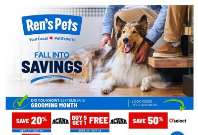 Ren's Pets Monthly Flyer September 1 to 30