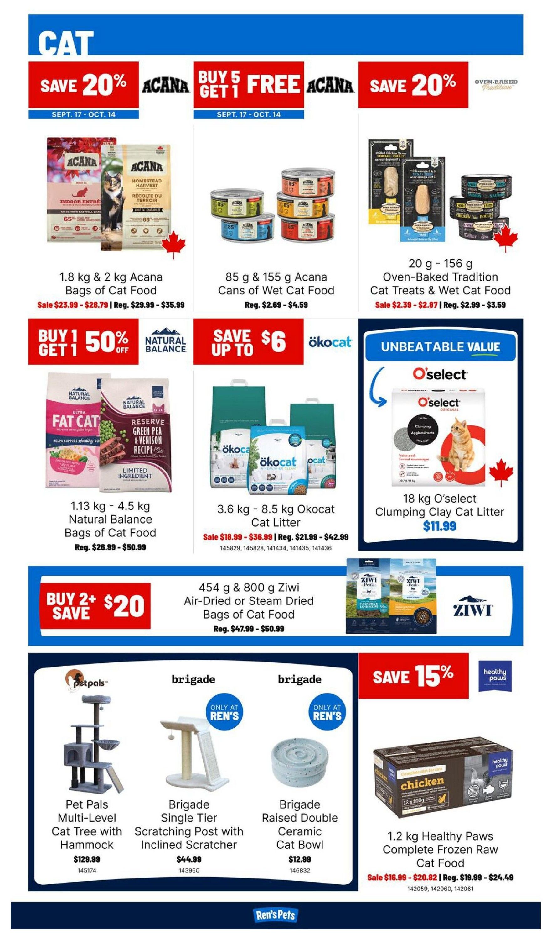 Ren's Pets Monthly Flyer September 1 to 30