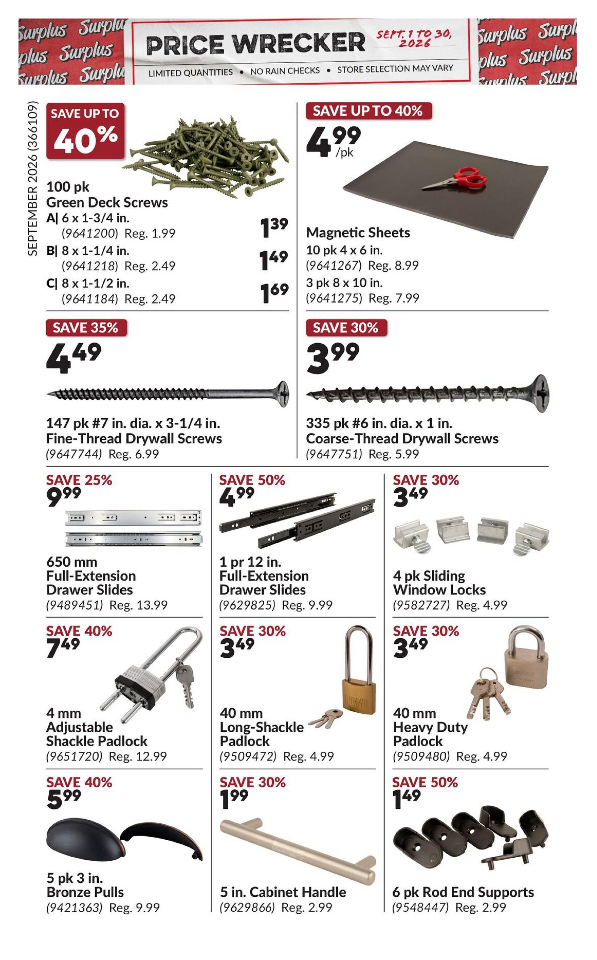 Princess Auto Price Wrecker Flyer September 1 to 30
