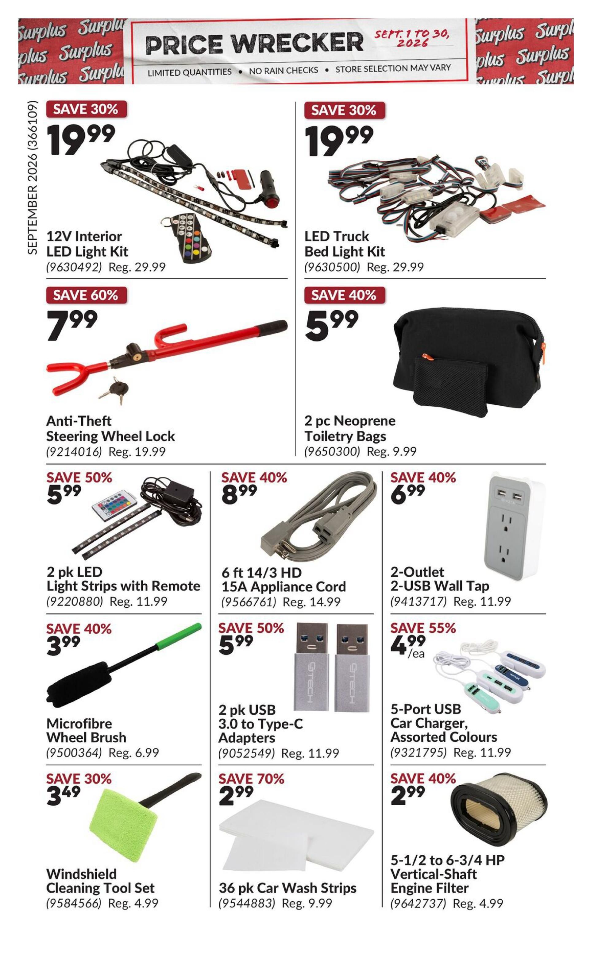 Princess Auto Price Wrecker Flyer September 1 to 30