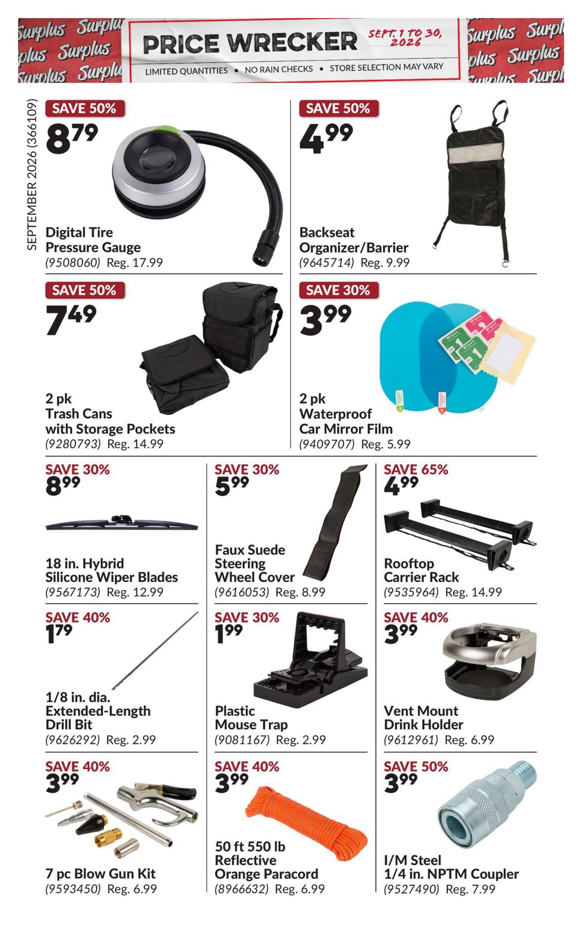 Princess Auto Price Wrecker Flyer September 1 to 30