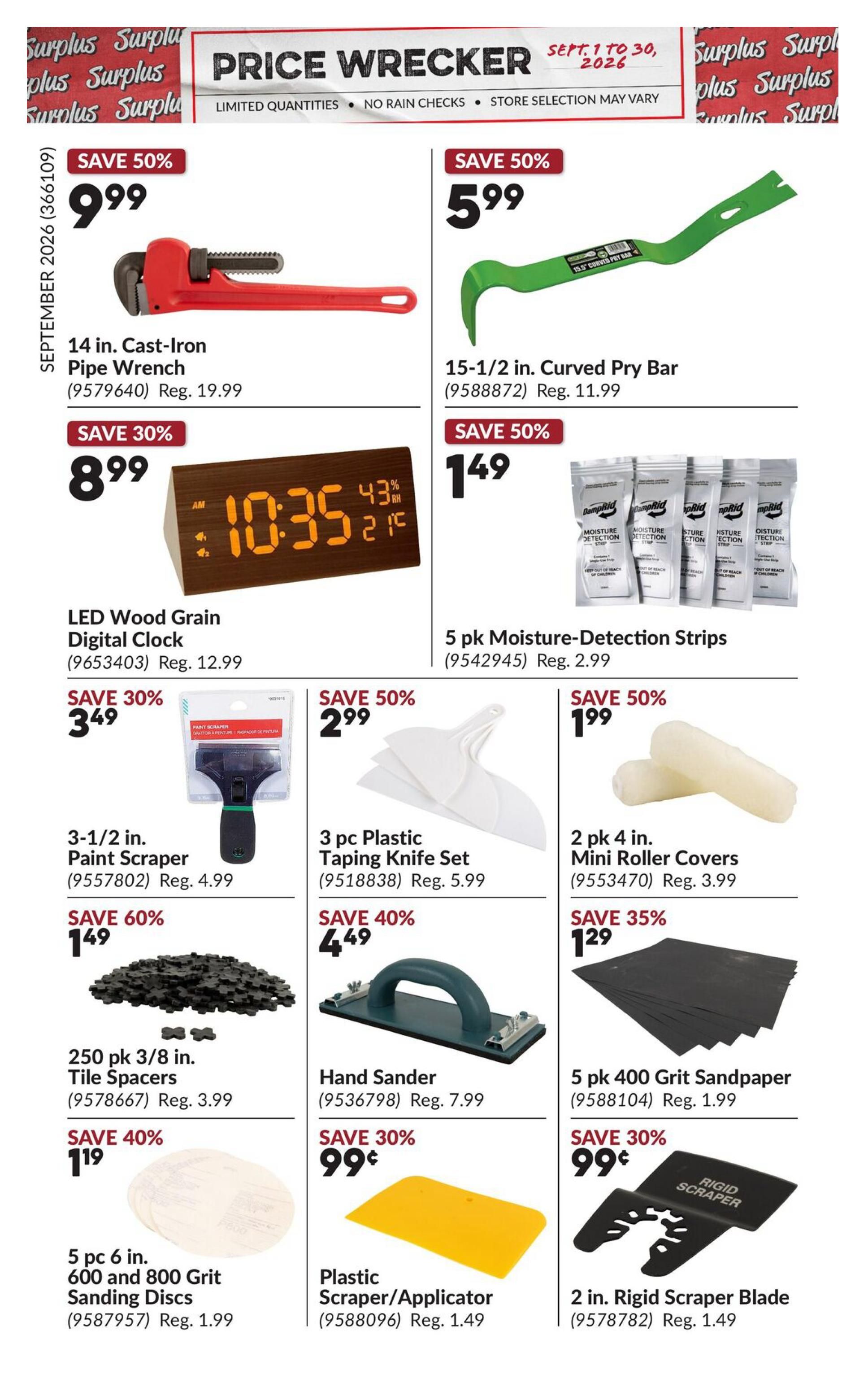 Princess Auto Price Wrecker Flyer September 1 to 30