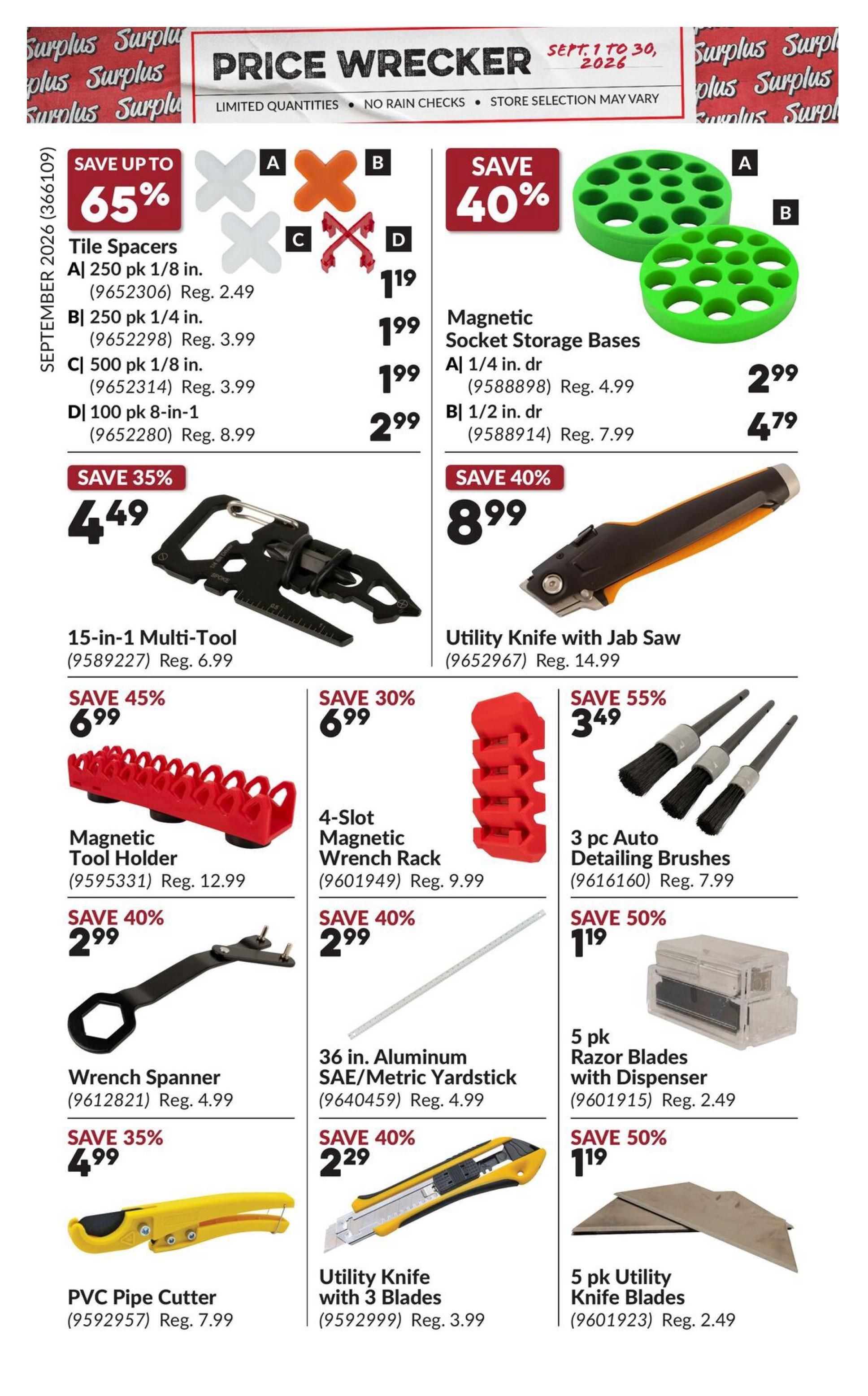 Princess Auto Price Wrecker Flyer September 1 to 30