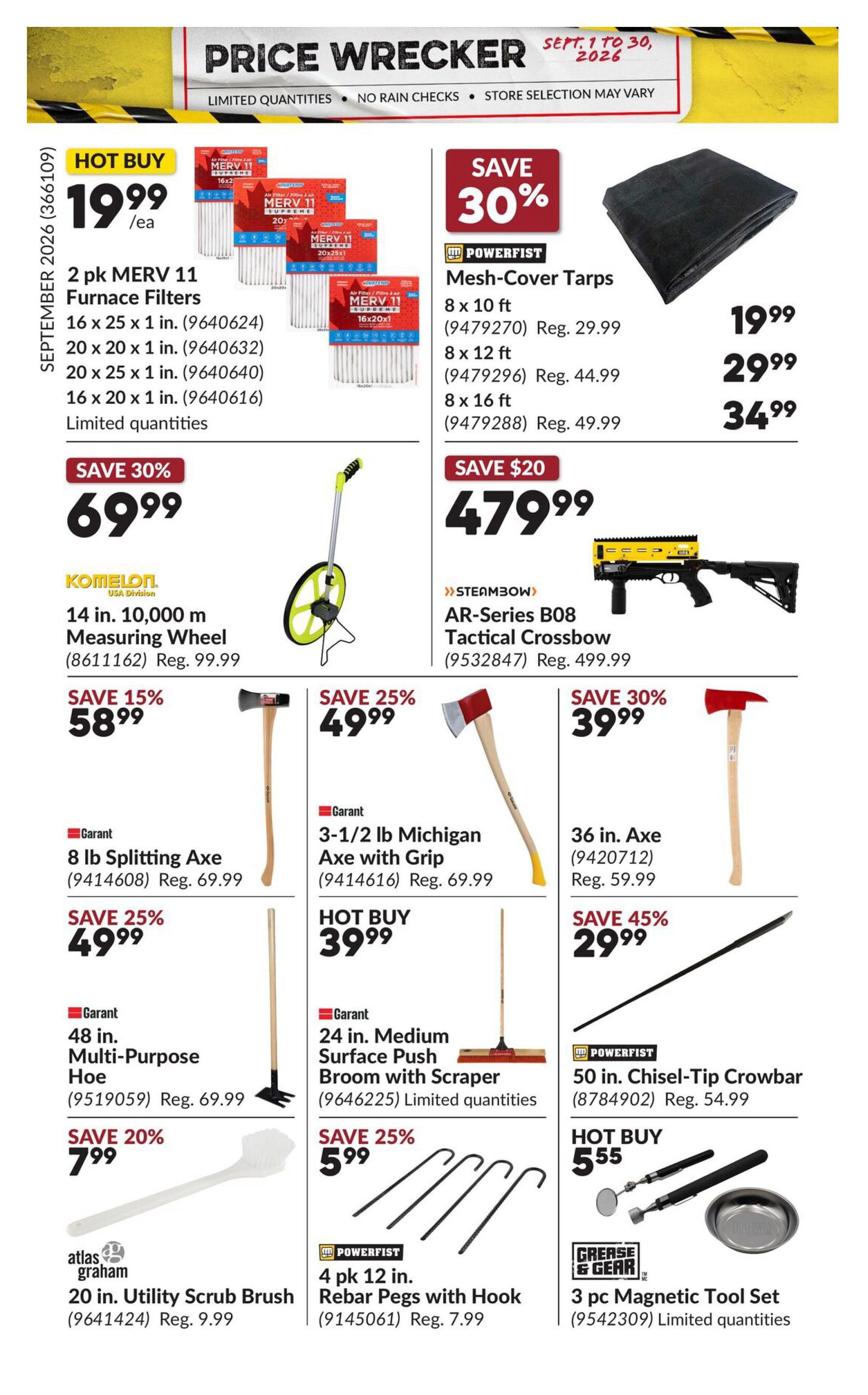 Princess Auto Price Wrecker Flyer September 1 to 30