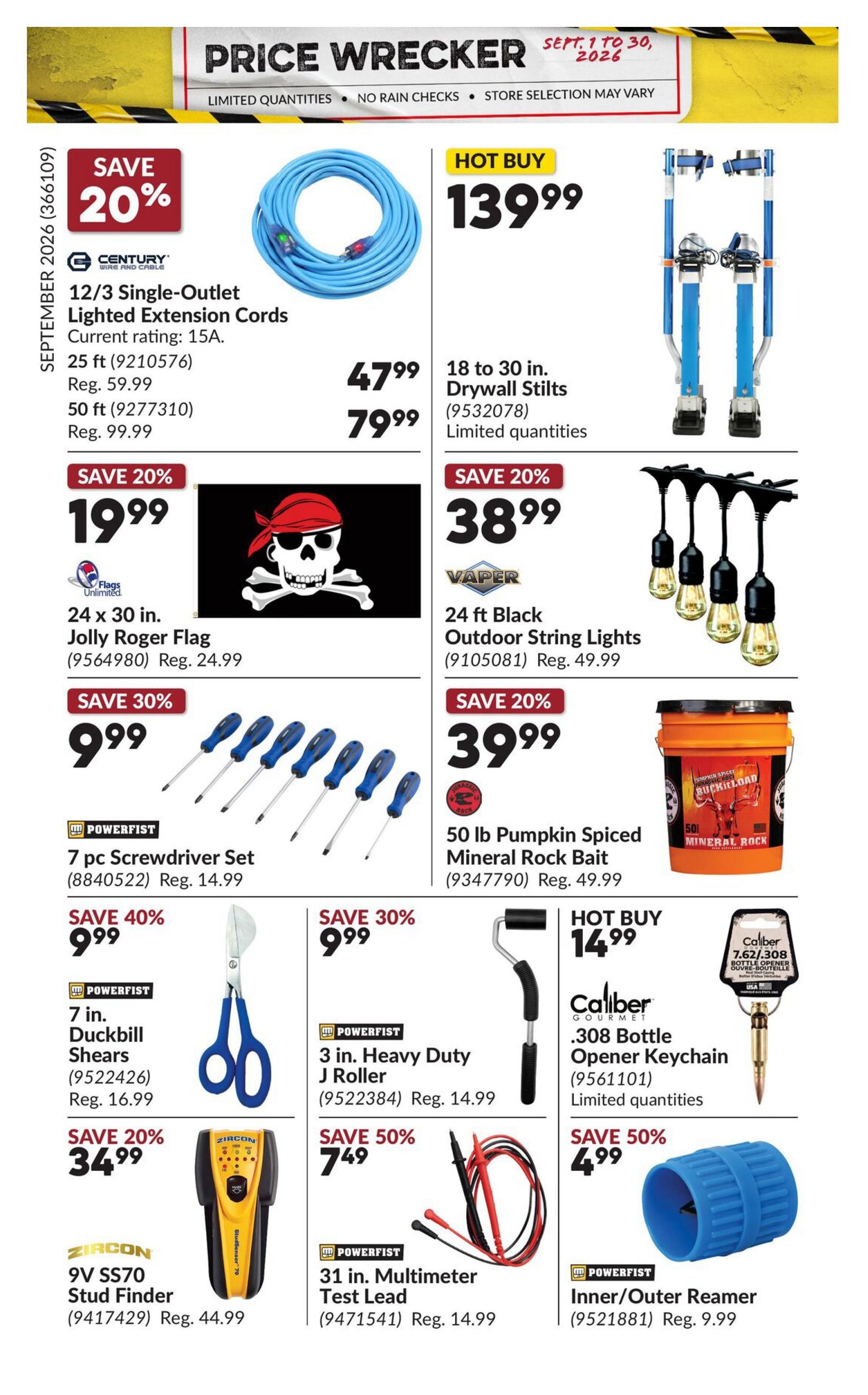Princess Auto Price Wrecker Flyer September 1 to 30