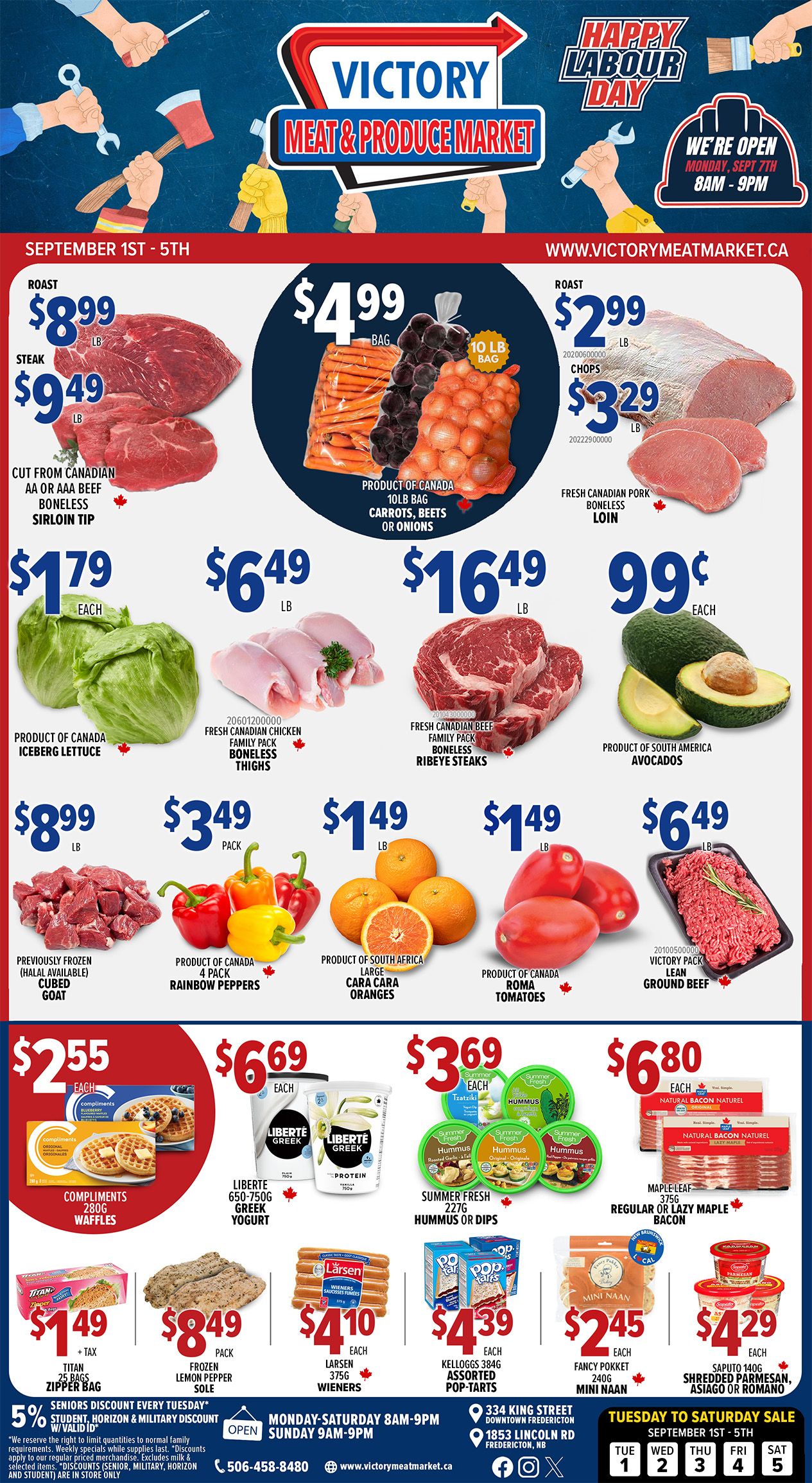Victory Meat Market Flyer September 1 to 5