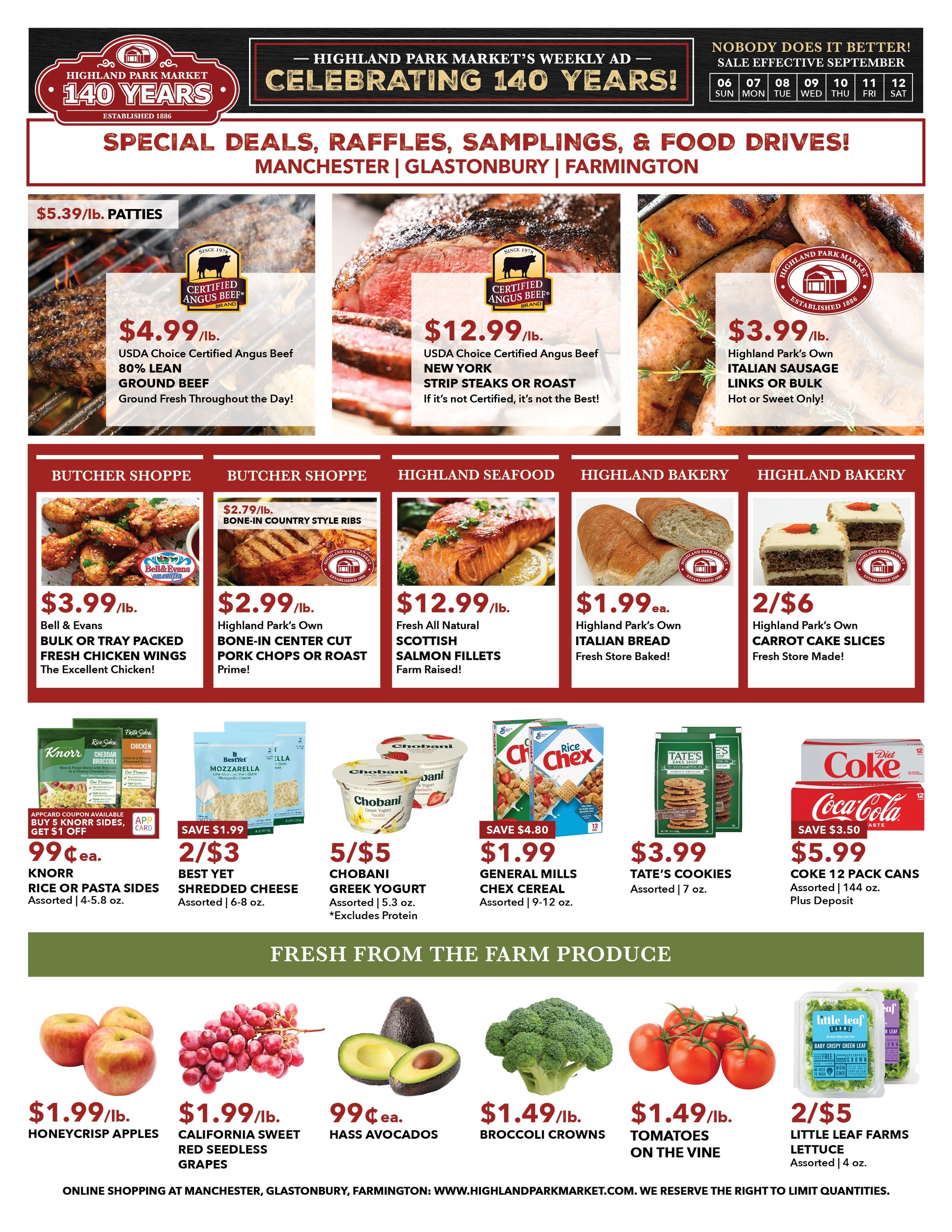 Highland Park Market (Connecticut) Weekly Ad September 6 - 12, 2026